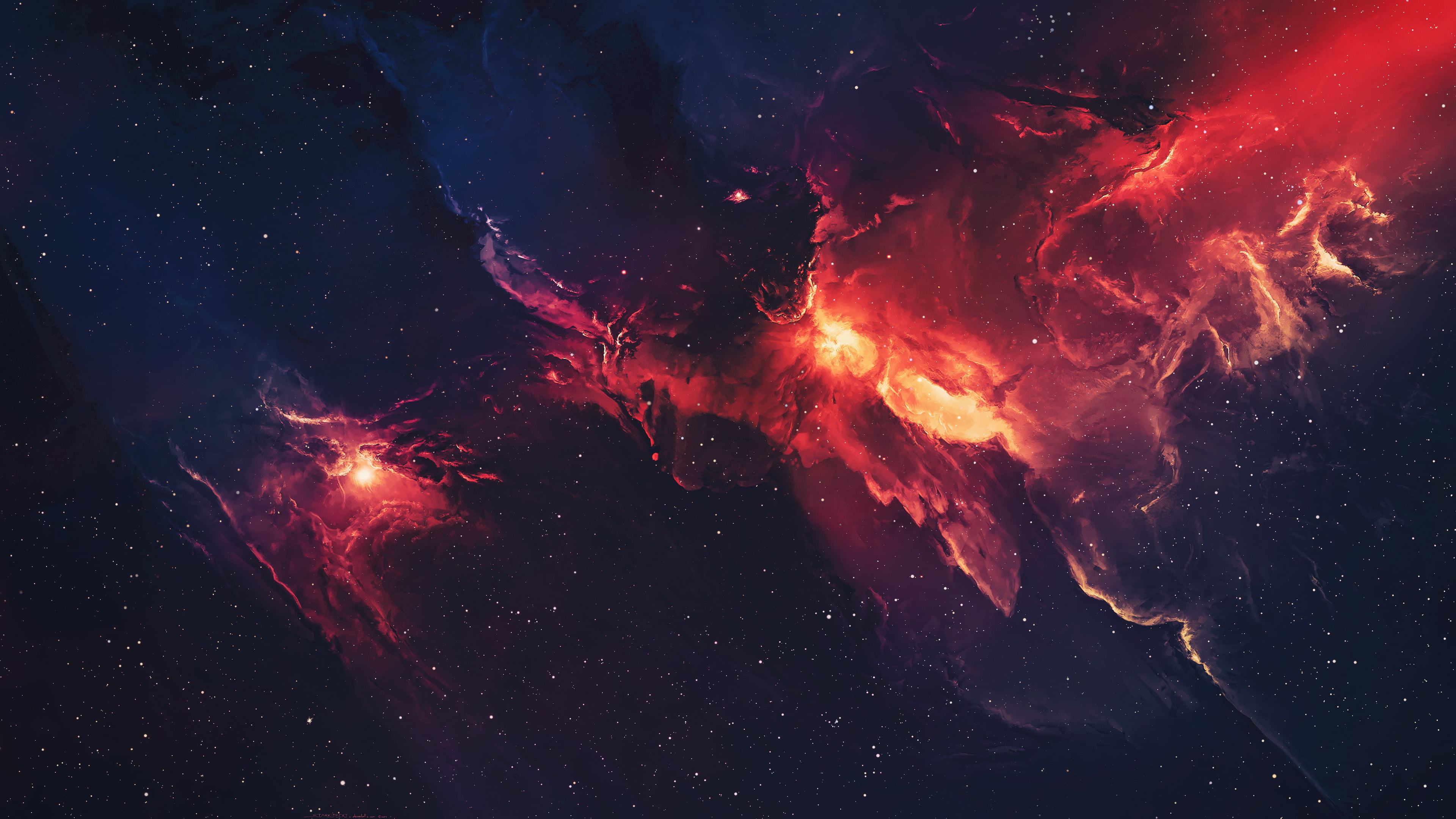 red galaxy, untitled, space, stars, universe, spacescapes, nebula