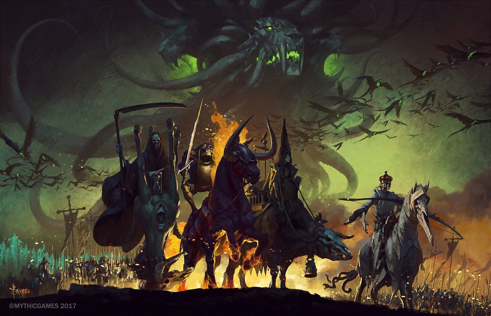Dark, Four Horsemen of the Apocalypse, Army, Death, Demon, Undead