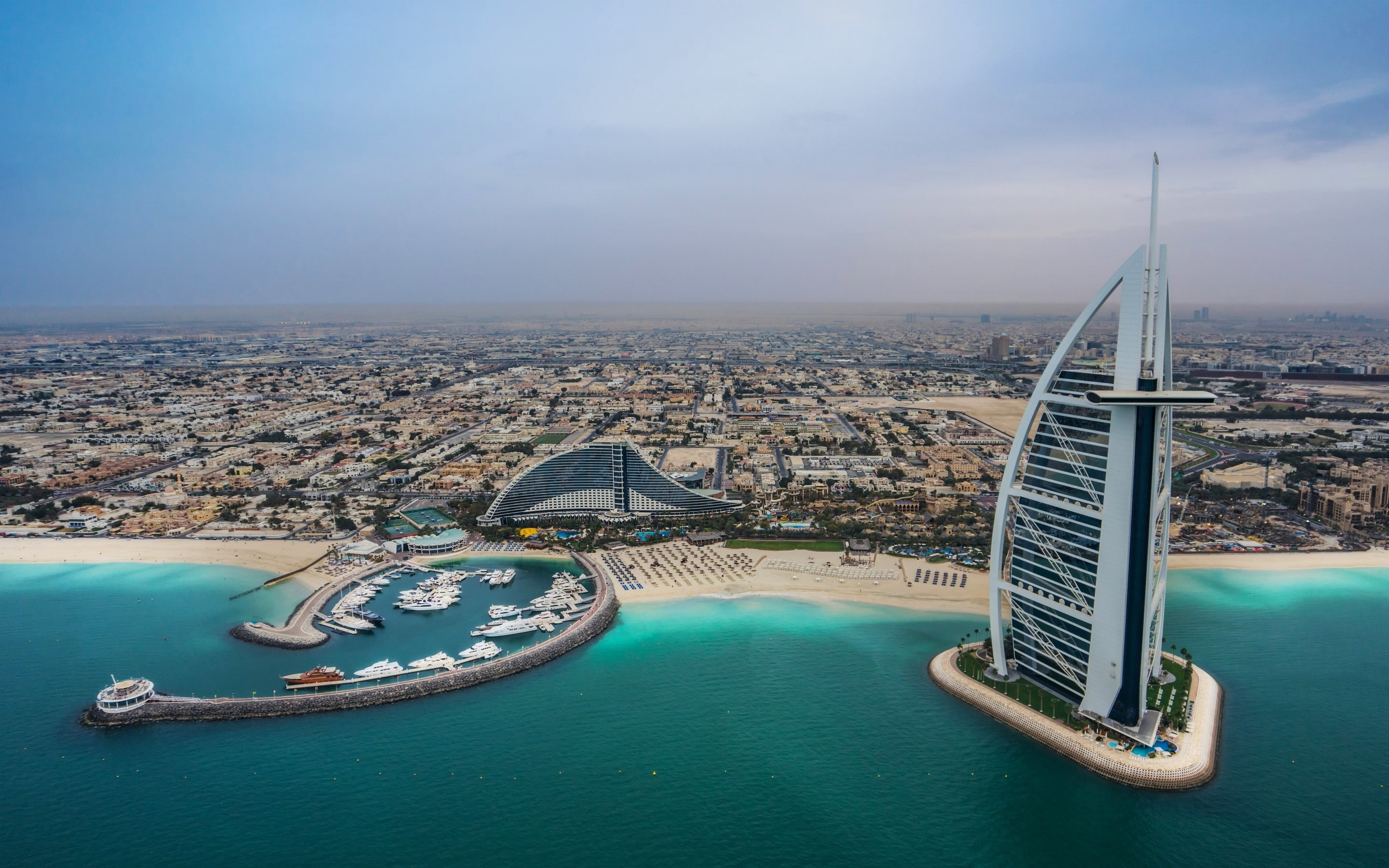 Persian Gulf, Dubai, burj al arab, beach, panorama, bay, hd, Jumeirah Beach Hotel