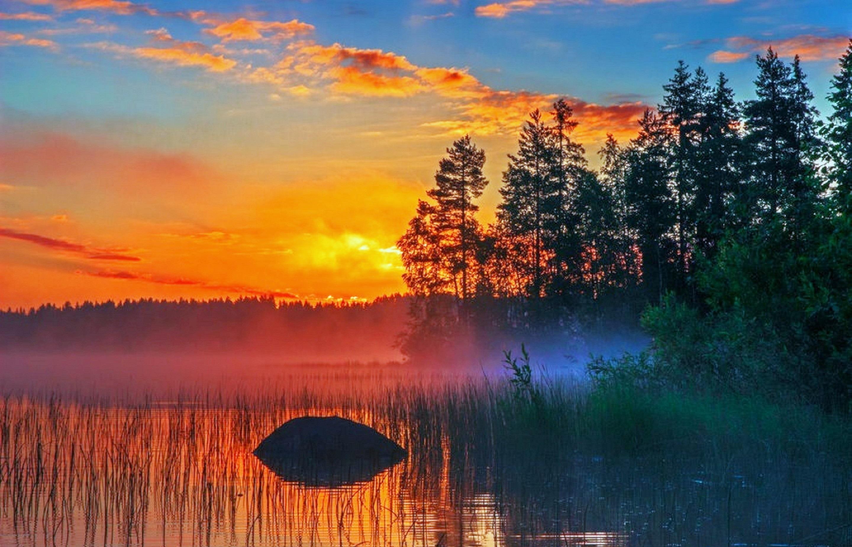 Goodbye Summer, nature, trees, sunshines, lakes, finland, places