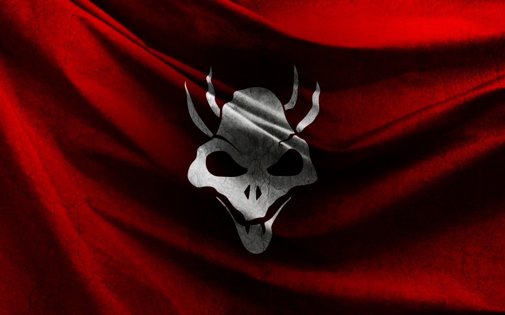 EVE Online, Blood Raiders, flag, red, close-up, bone, no people