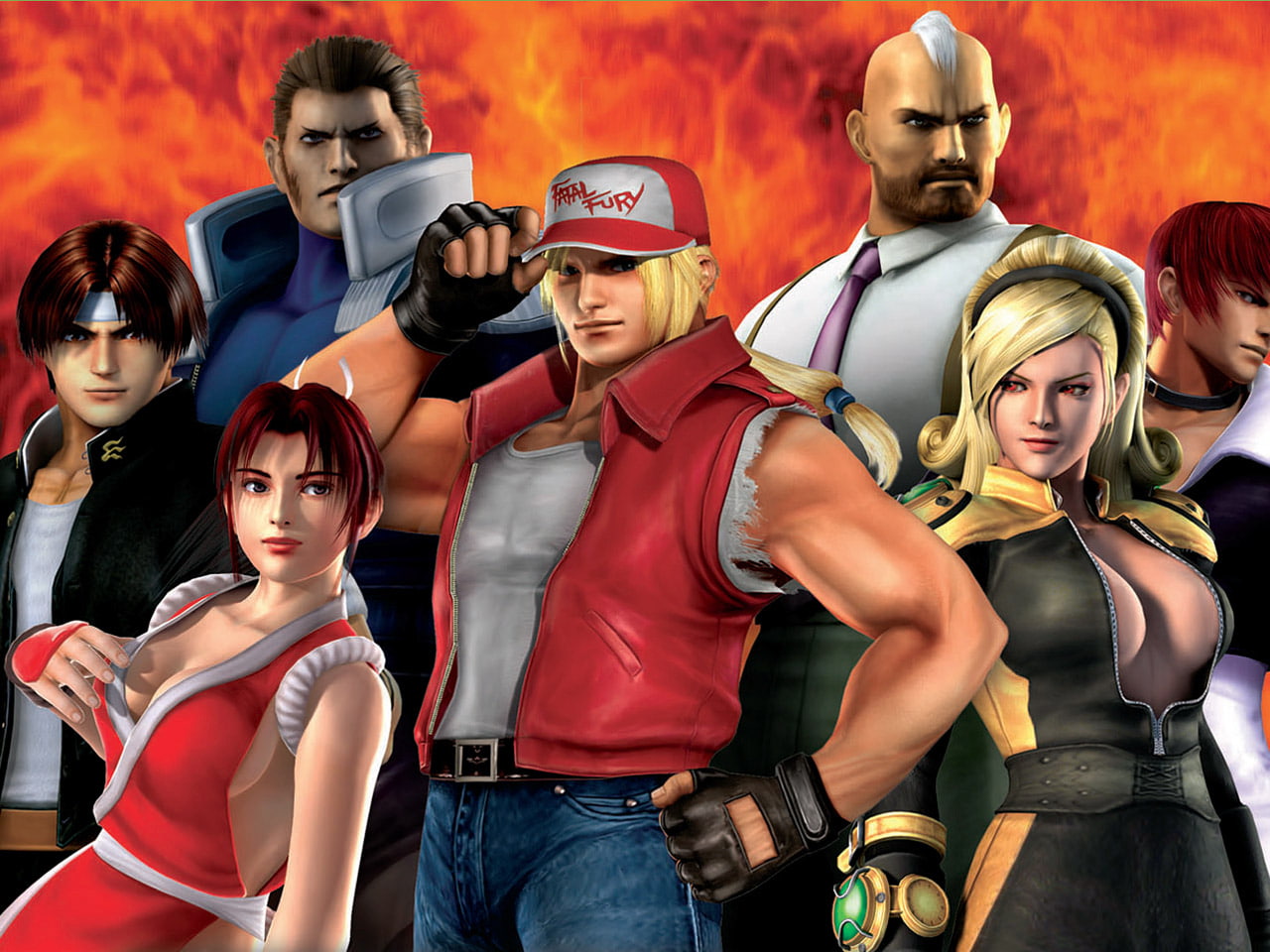 King of Fighters   Maximum Impact 2, group of people, women, adult