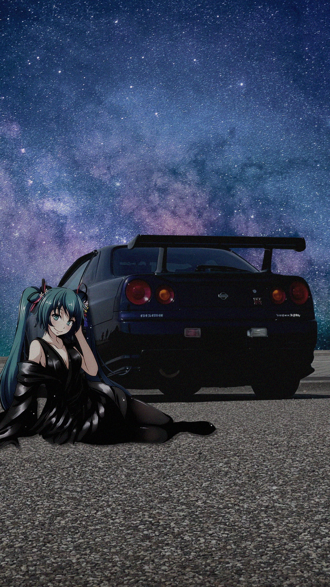 Free Download Hd Wallpaper Nissan Skyline R34 Hatsune Miku Anime Girls Jdmxanime Japanese 2123