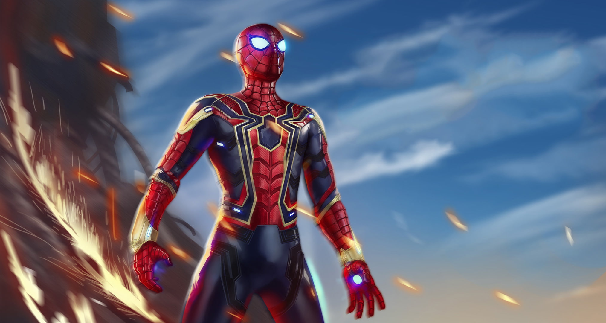 spiderman, avengers infinity war, hd, artwork, superheroes