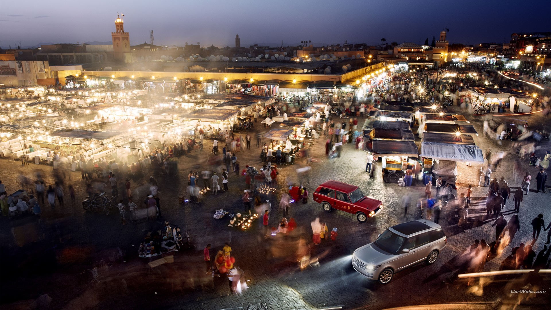 Kaaba Mecca, Range Rover, Marrakech, Morocco, street, cityscape