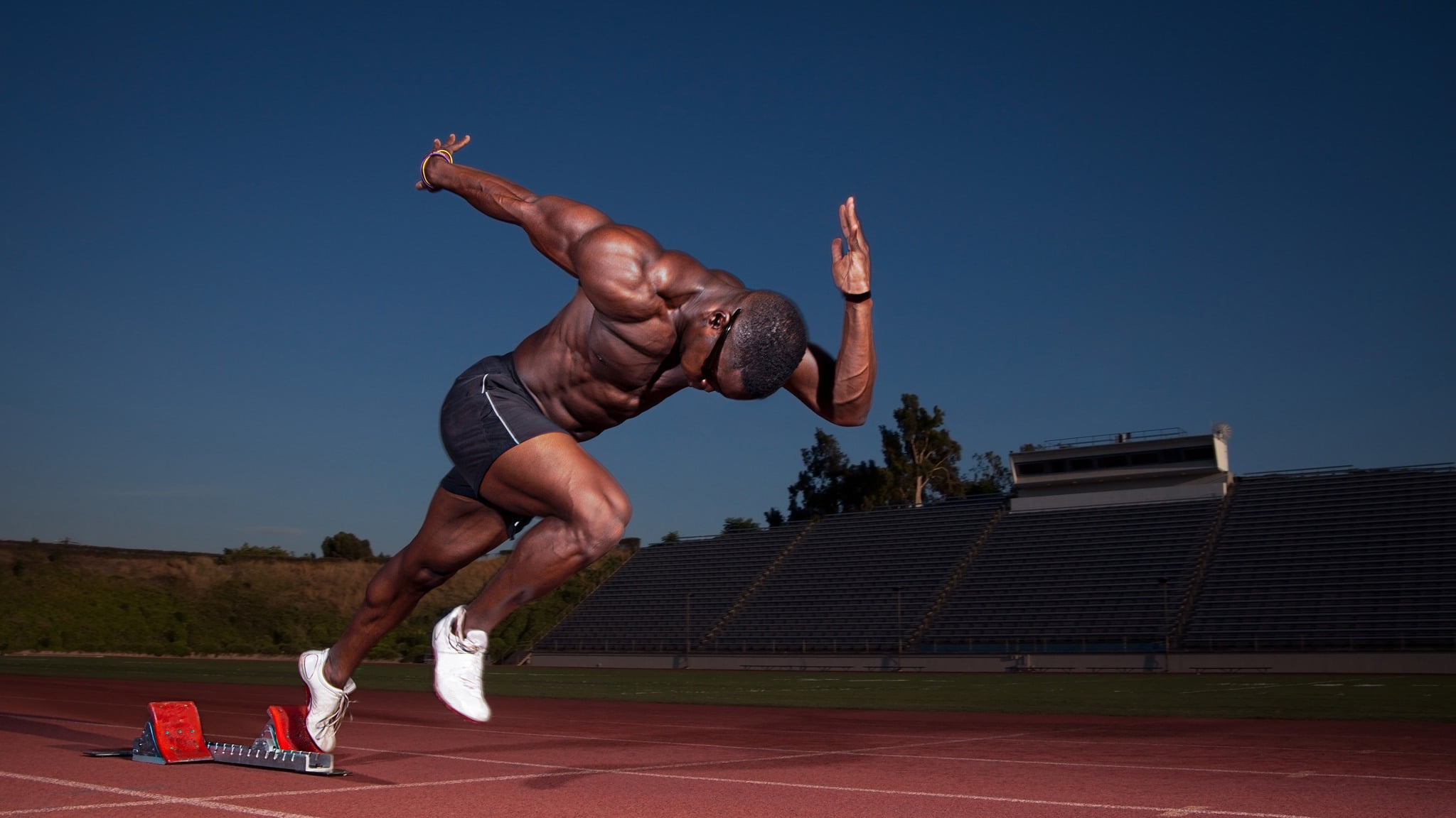 men's black pressure shorts, start, muscle, runner, stadium, athlete