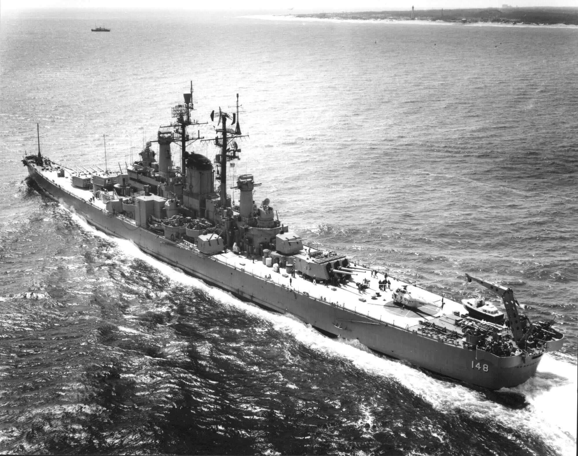 warship, battleships, USS Newport News, military, vintage, monochrome