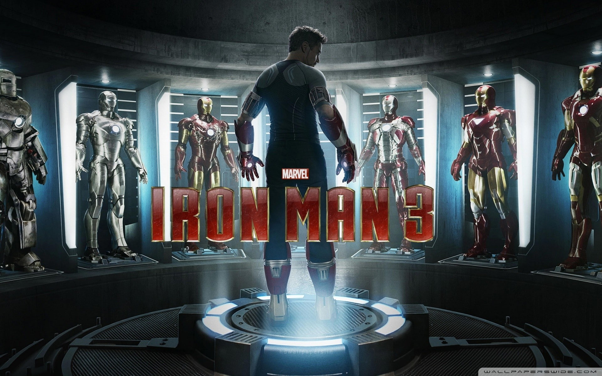 Iron Man, Iron Man 3, standing, indoors, one person, rear view