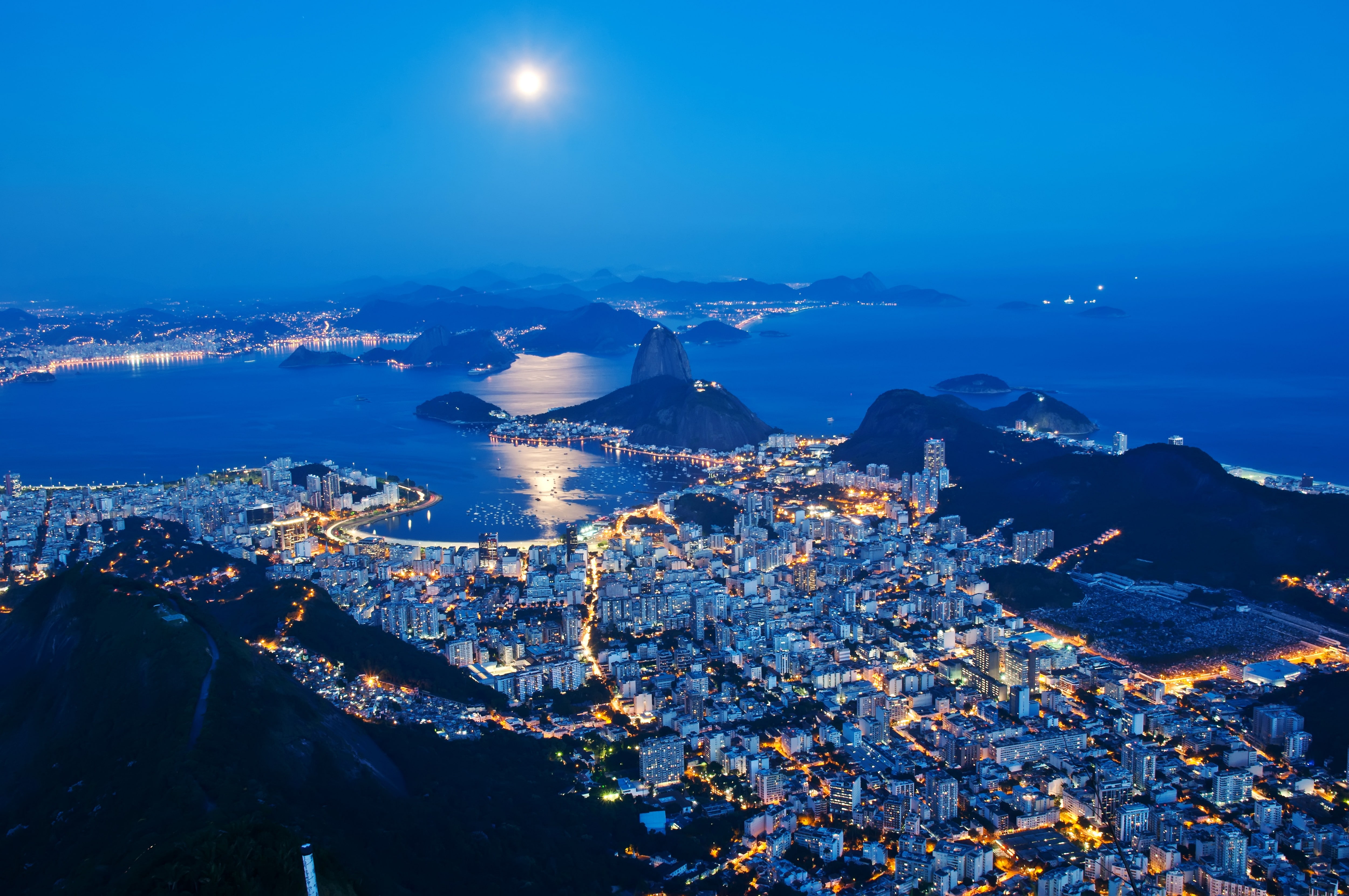 night, Rio de Janeiro, city