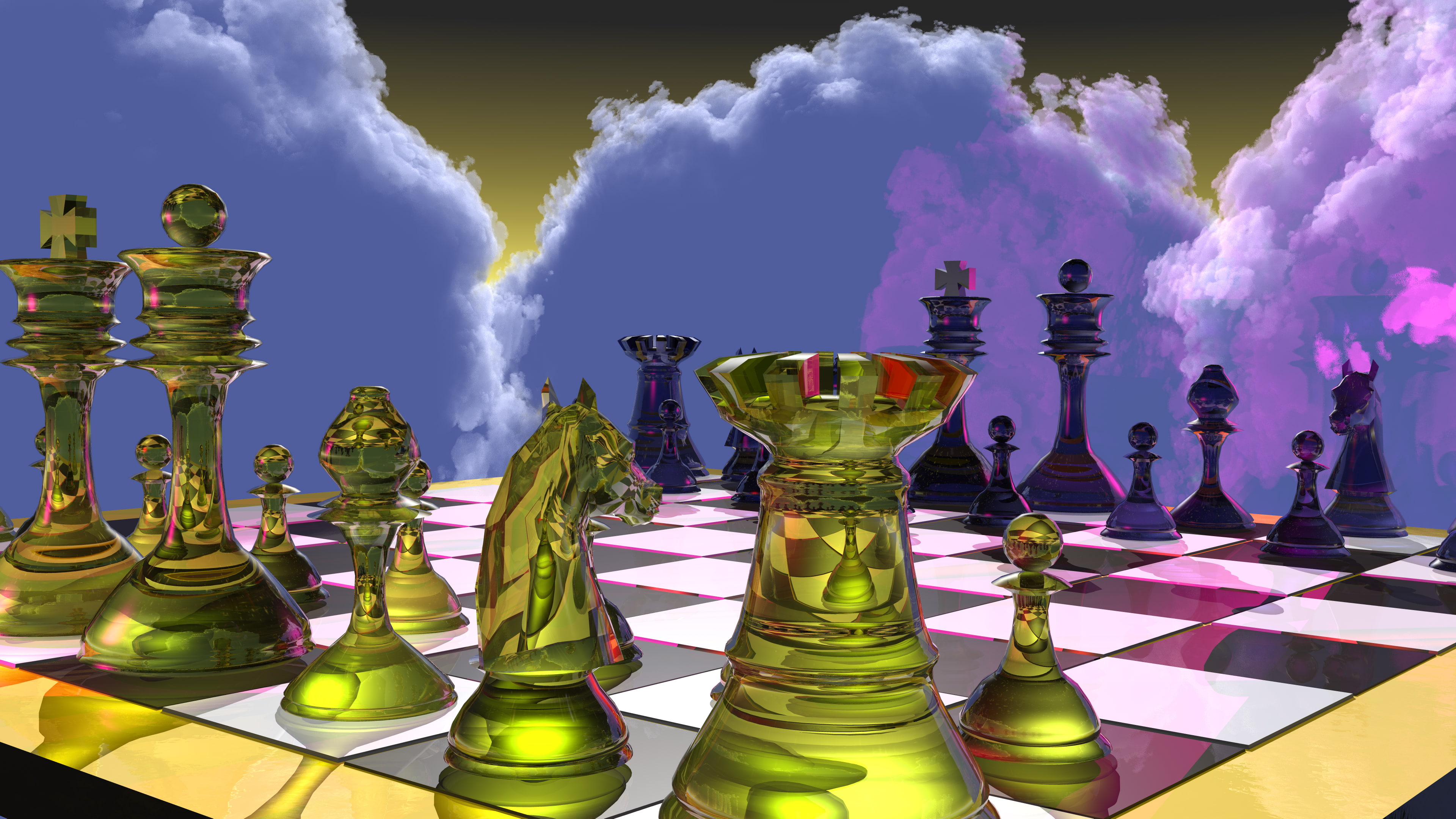 Game, Chess, 3D, Chess Board, Render