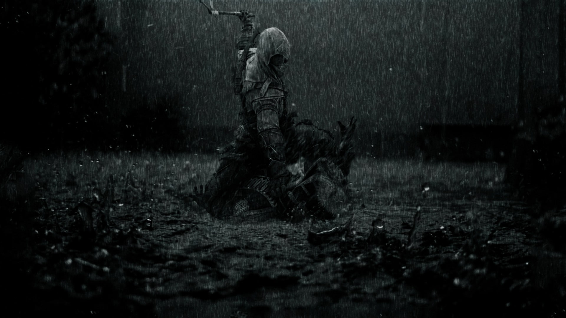 rain  Assassins Creed  dark