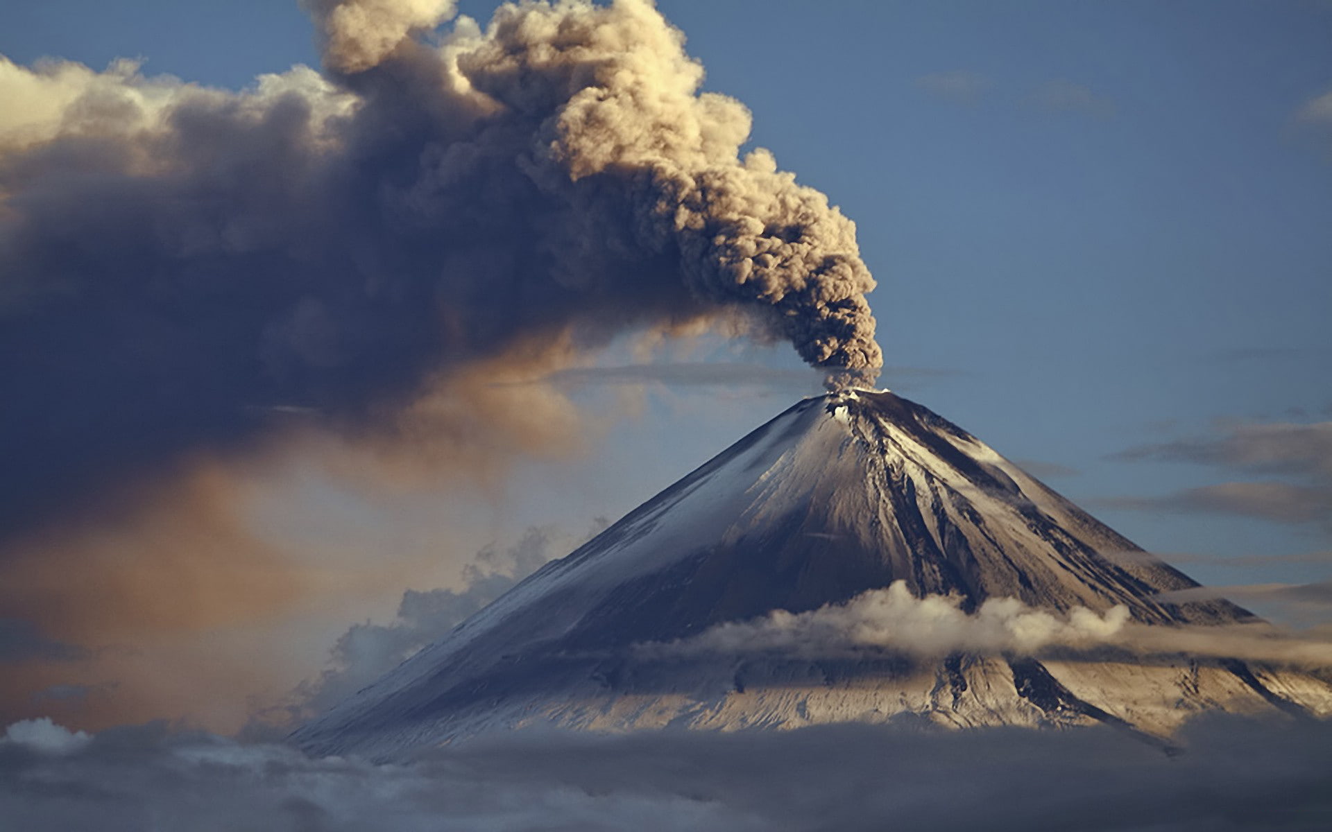 erupcion, humo, naturaleza, volcan