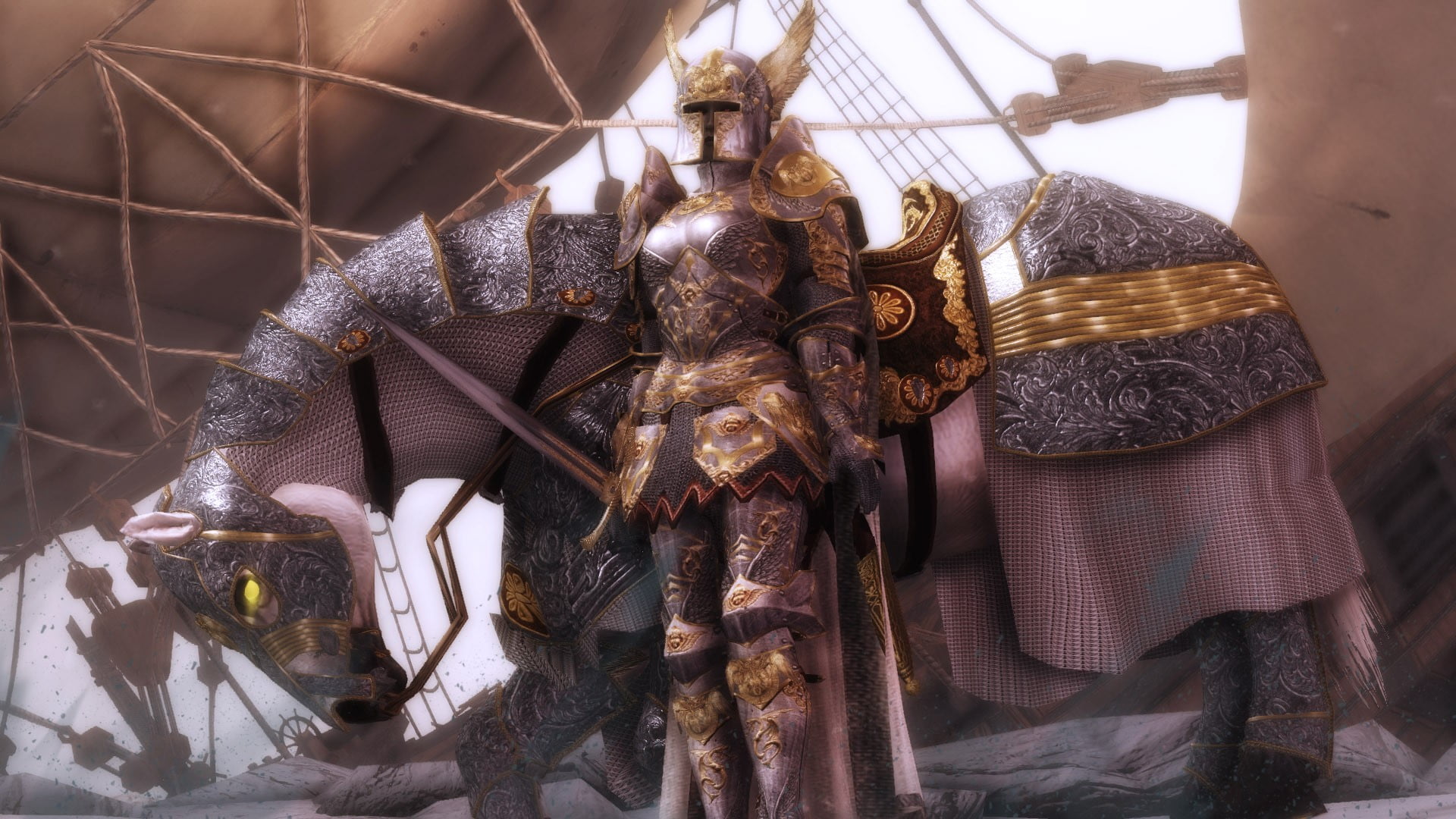 knight beside horse digital wallpaper, The Elder Scrolls V: Skyrim