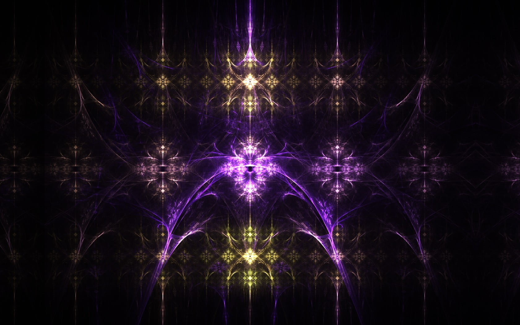 purple and yellow lights digital wallpaper, fractal, mathematics