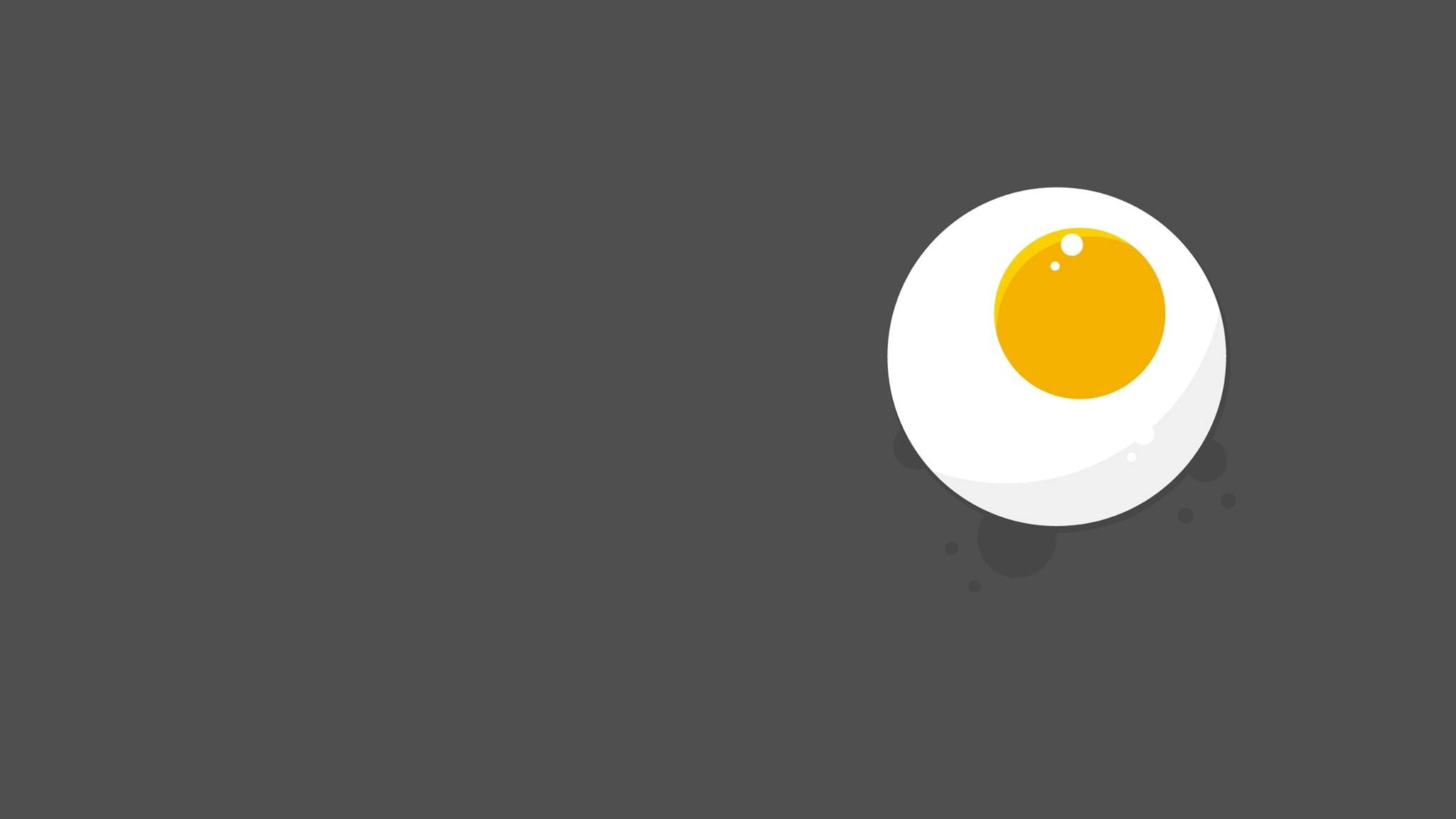 minimalism, fried egg, eggs, copy space, geometric shape, indoors