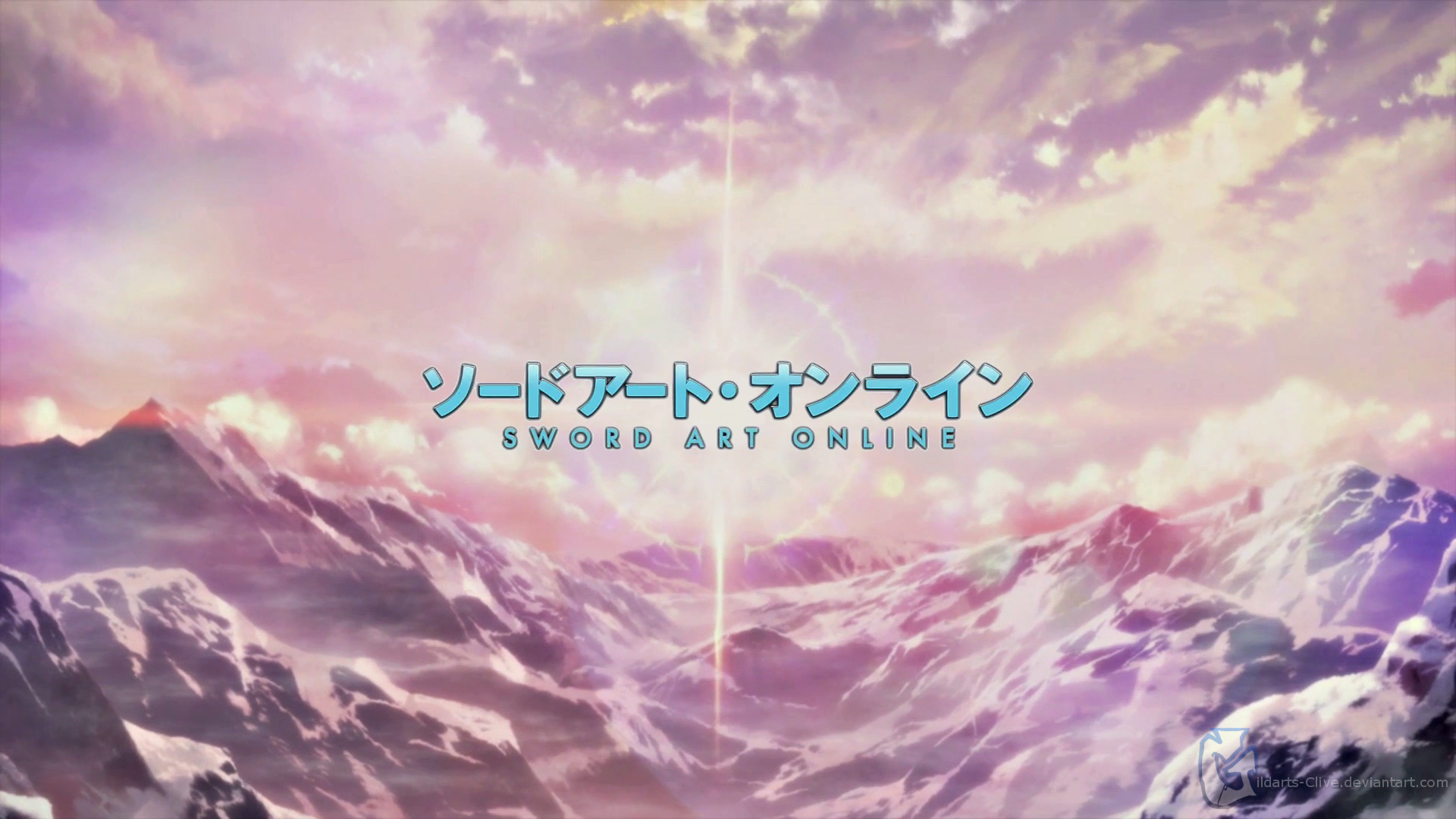 Sword Art Online wallpaper, logo, landscape, anime, mountains