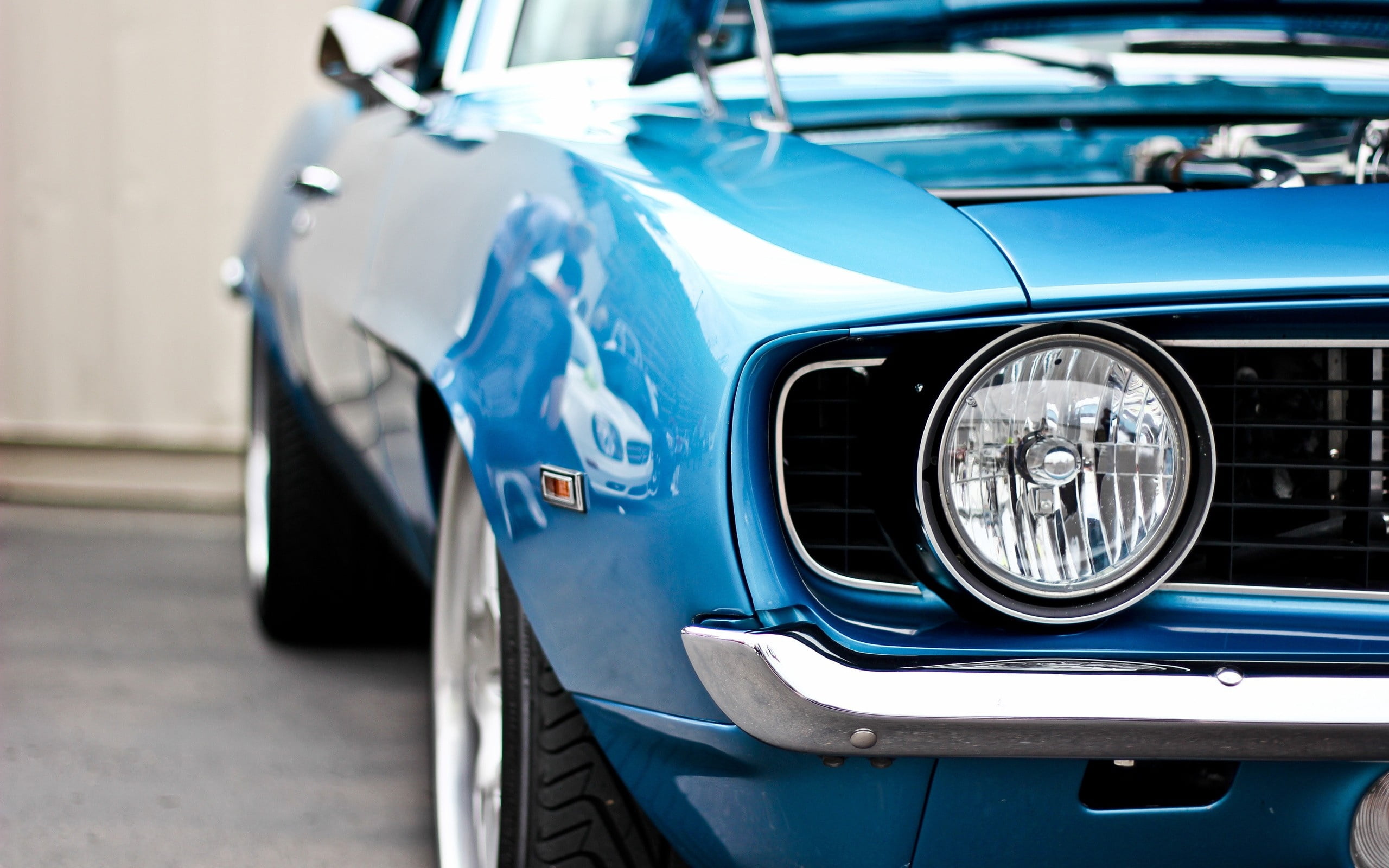 blue muscle car, muscle cars, ford, mustang, auto, style, chrome