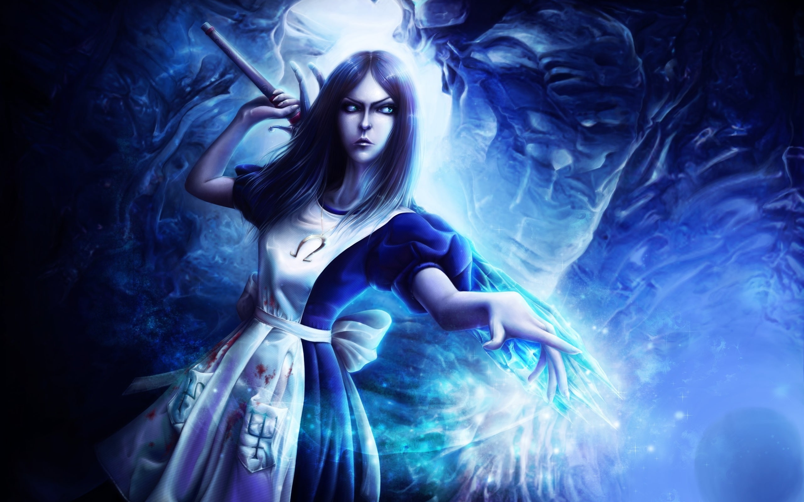 Alice Madness Returns, blue style, magic