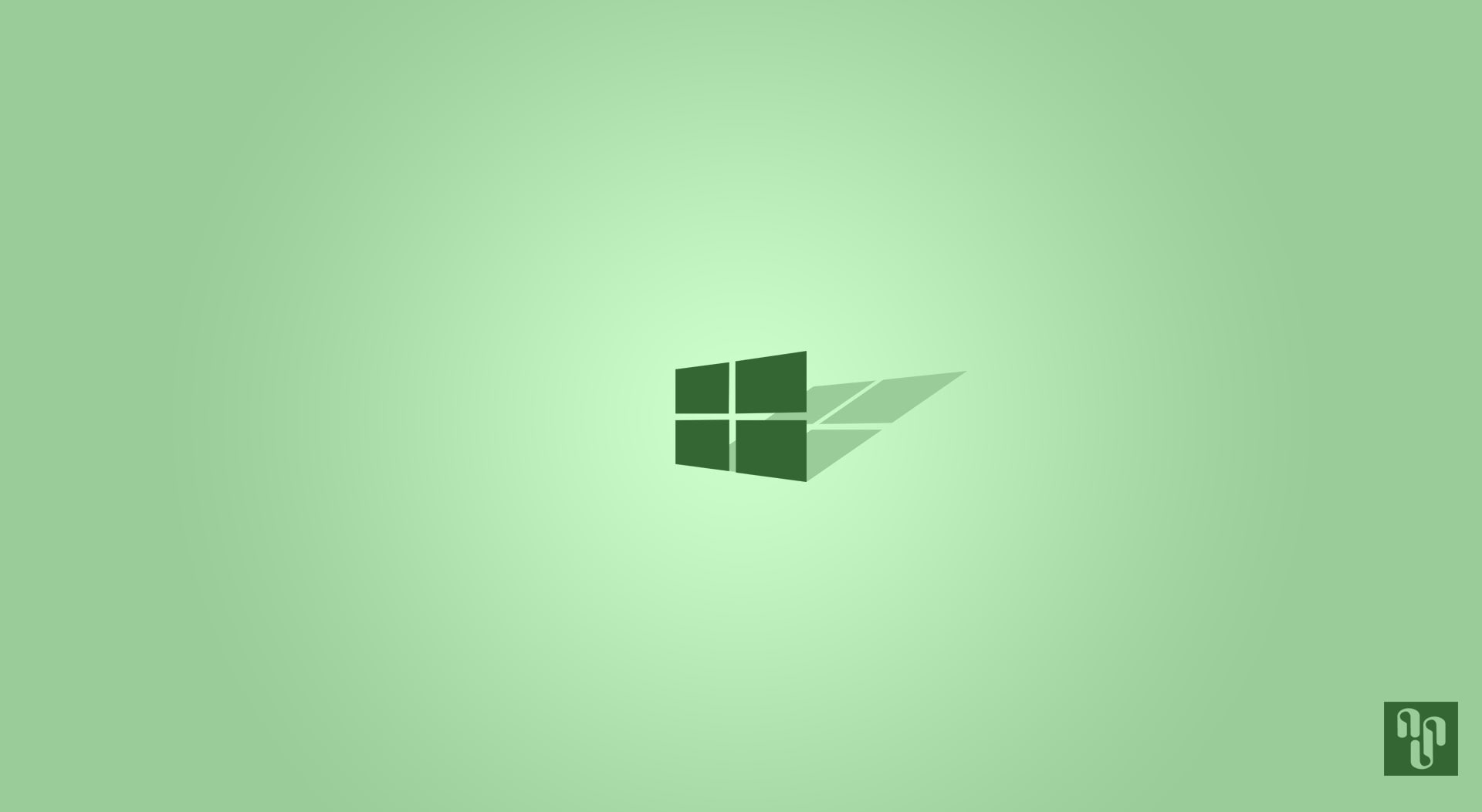 Windows 10, The Green Environment, green Windows OS wallpaper