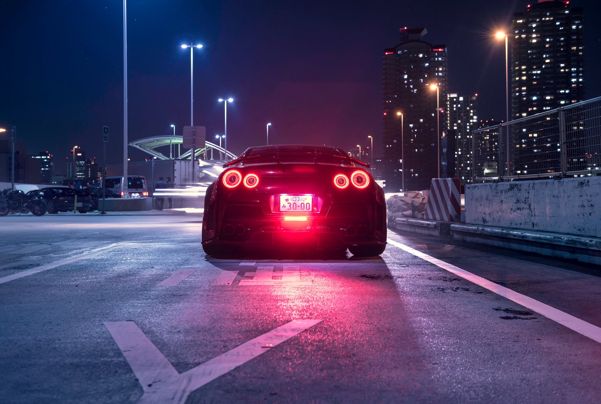 free-download-hd-wallpaper-black-car-nissan-gt-r-r35-sport-rear