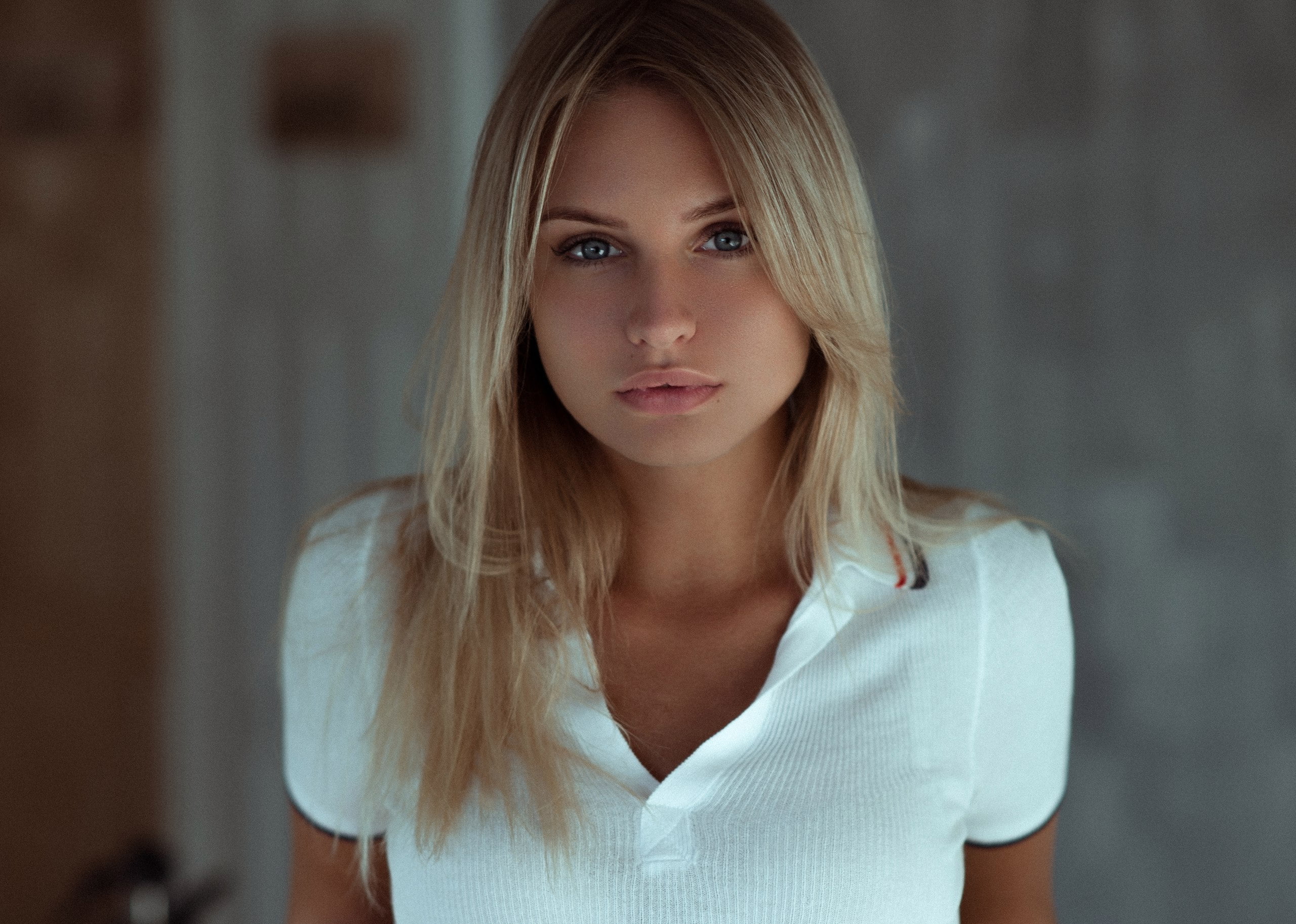 Free Download Hd Wallpaper Look Hair Girl Blonde Polo Andrey