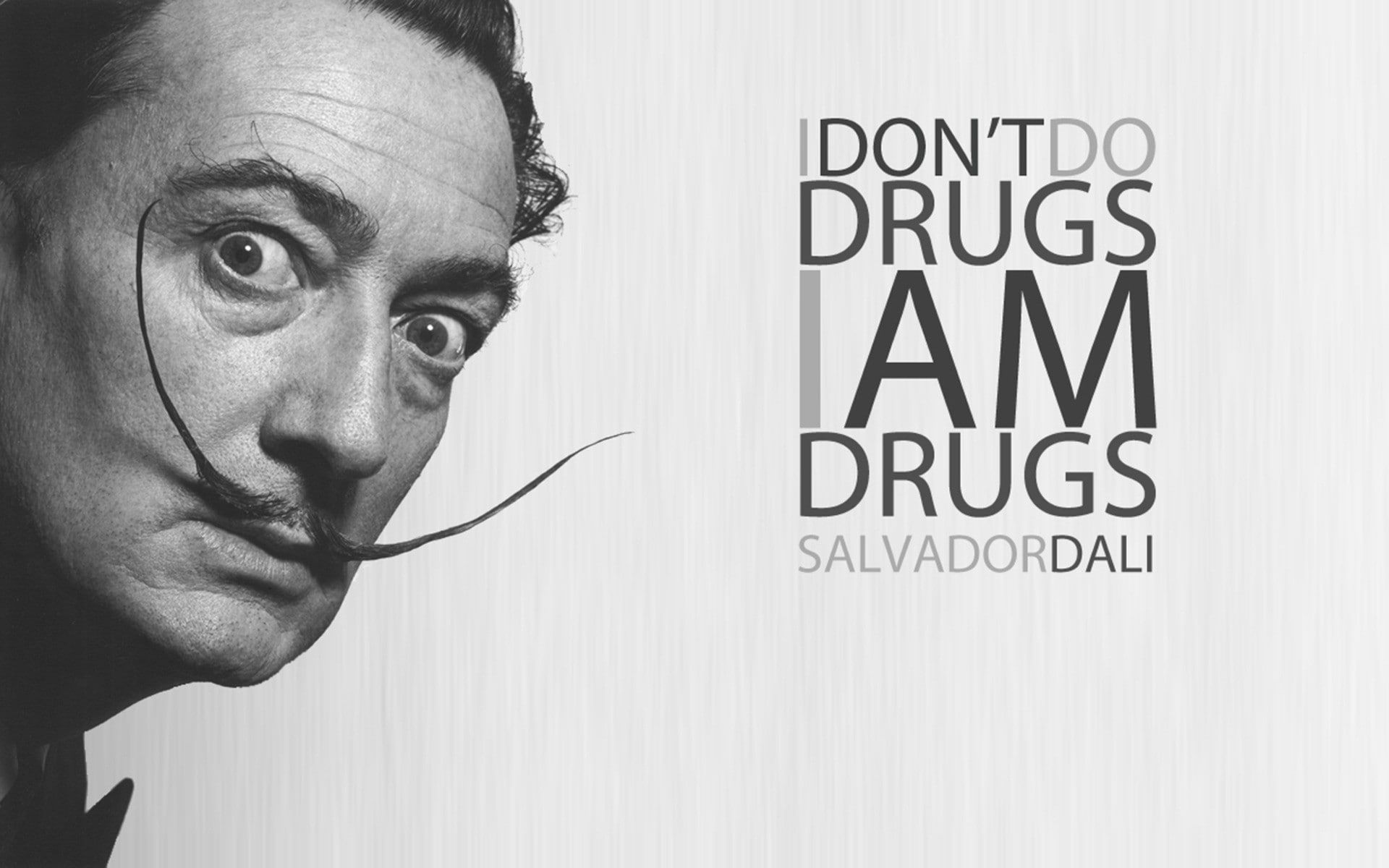 Moustache, Painters, Salvador Dalí, Typography