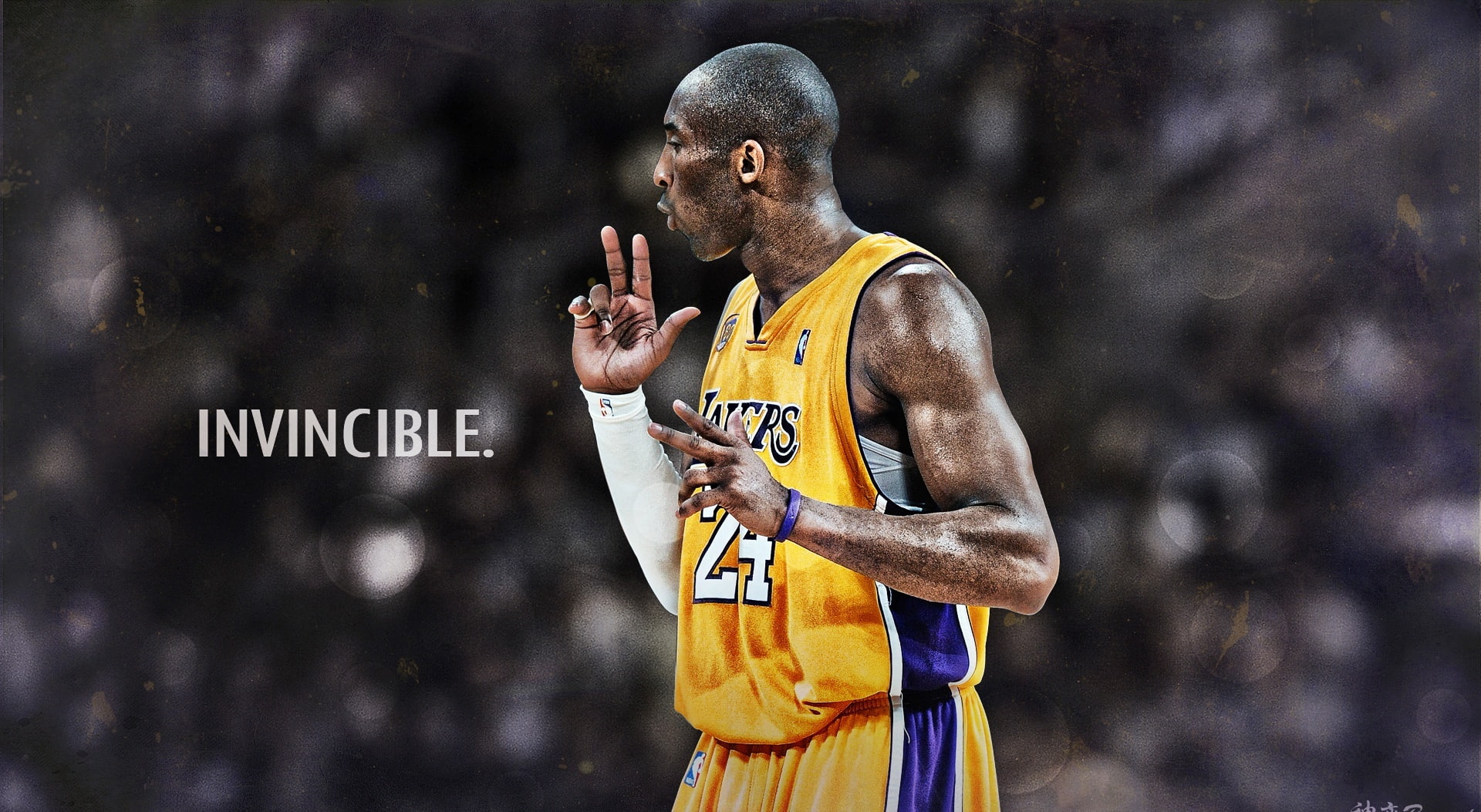 Kobe Bryant Invincible HD Wallpaper, Kobe Bryant, Sports, Basketball