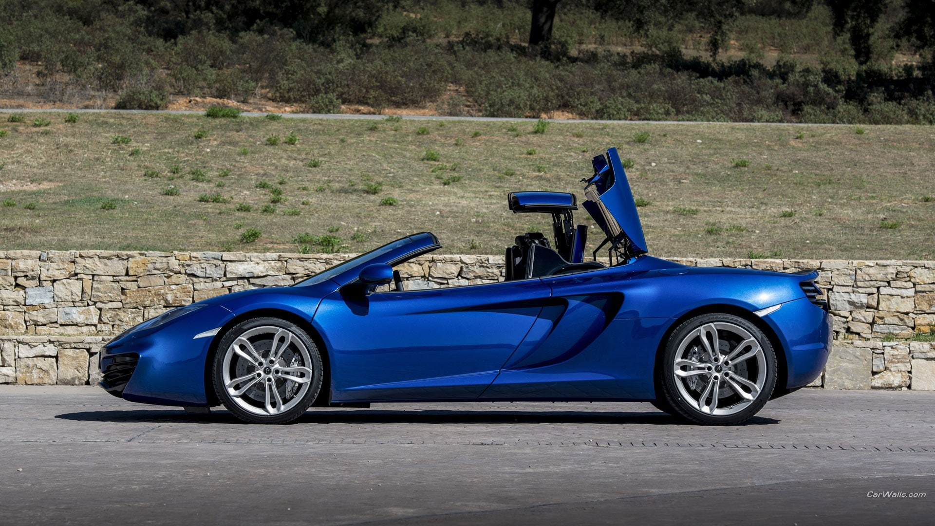 McLaren MC4-12C, blue cars, vehicle, transportation, mode of transportation