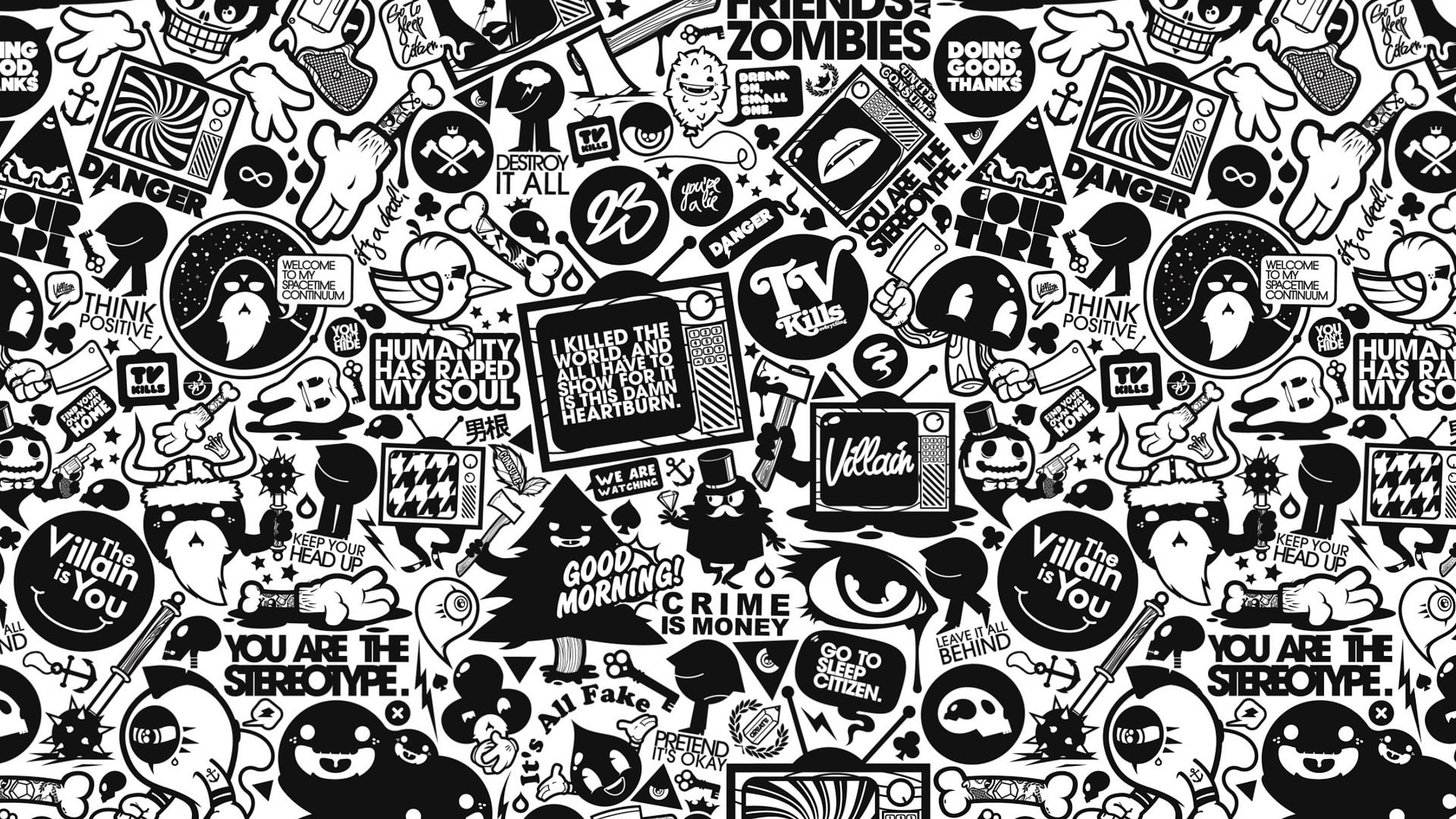 jared nickerson typography eyes artwork television sets, backgrounds