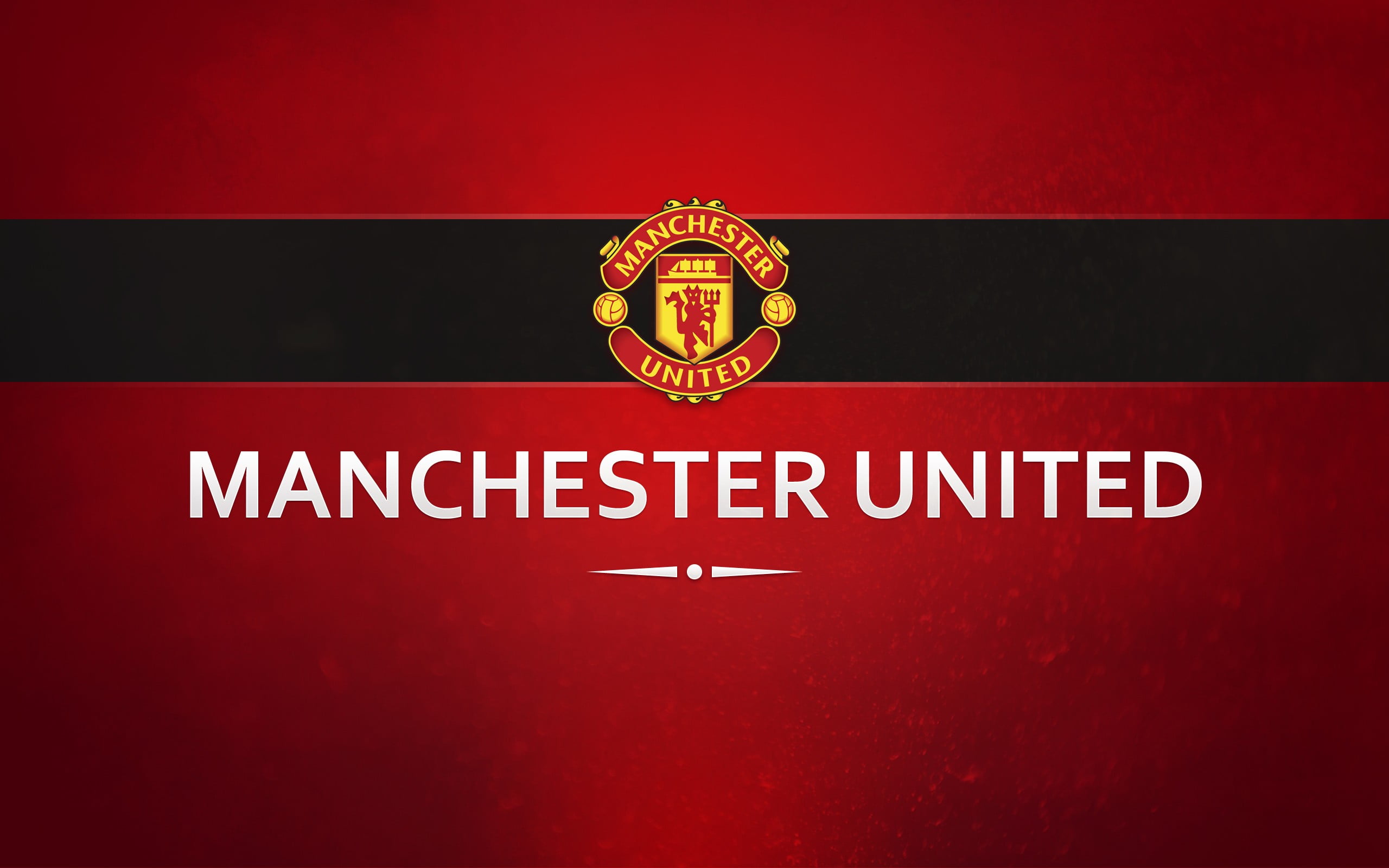 Manchester United logo, soccer clubs, Premier League, typography