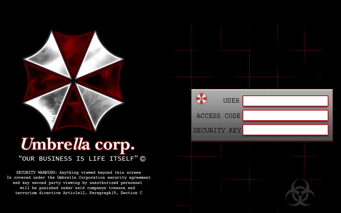 video games movies resident evil umbrella corp logos 1440x900  Entertainment Movies HD Art