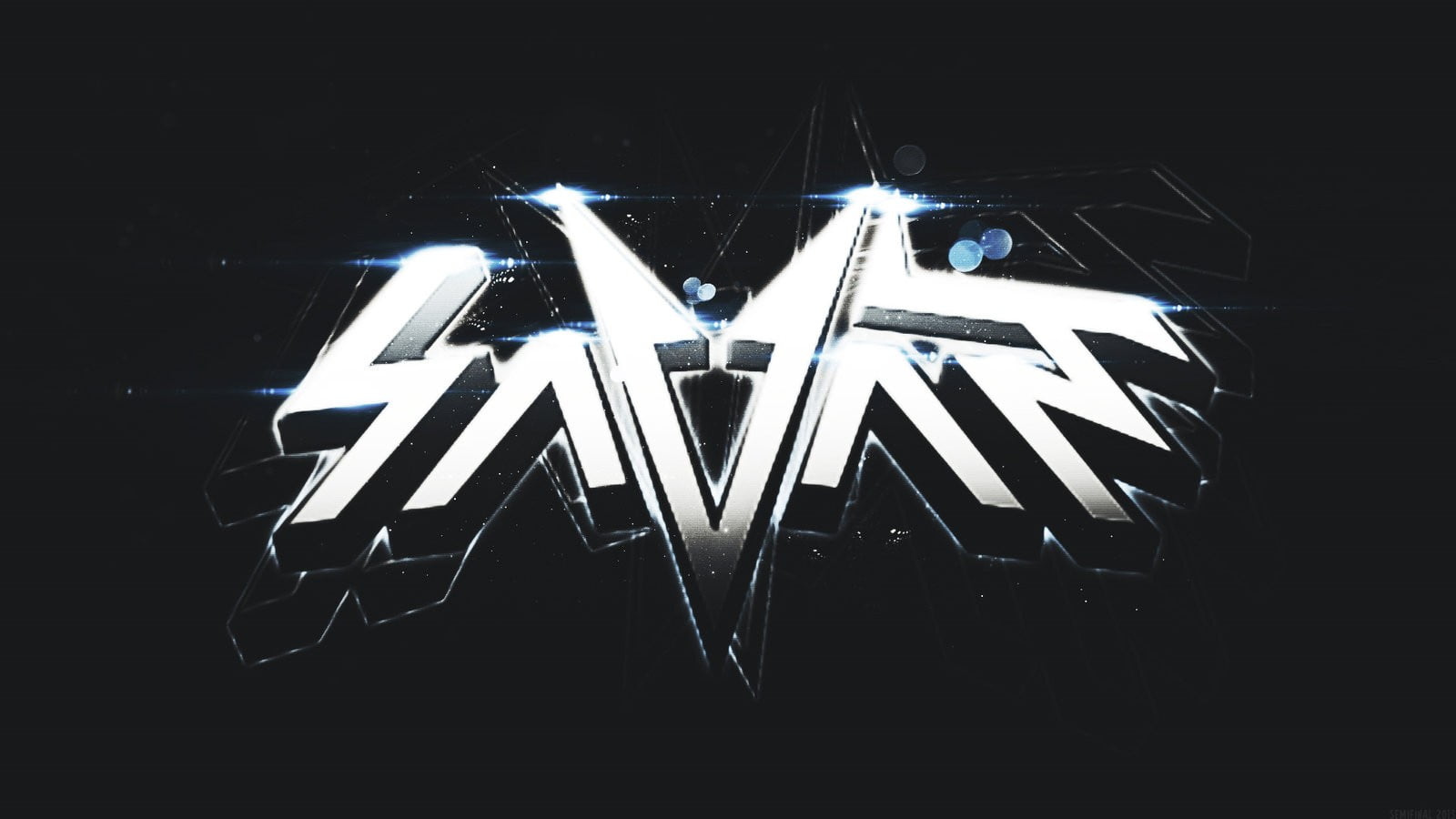 Savan logo, Savant, music, DJ, Norway, illuminated, night, black background