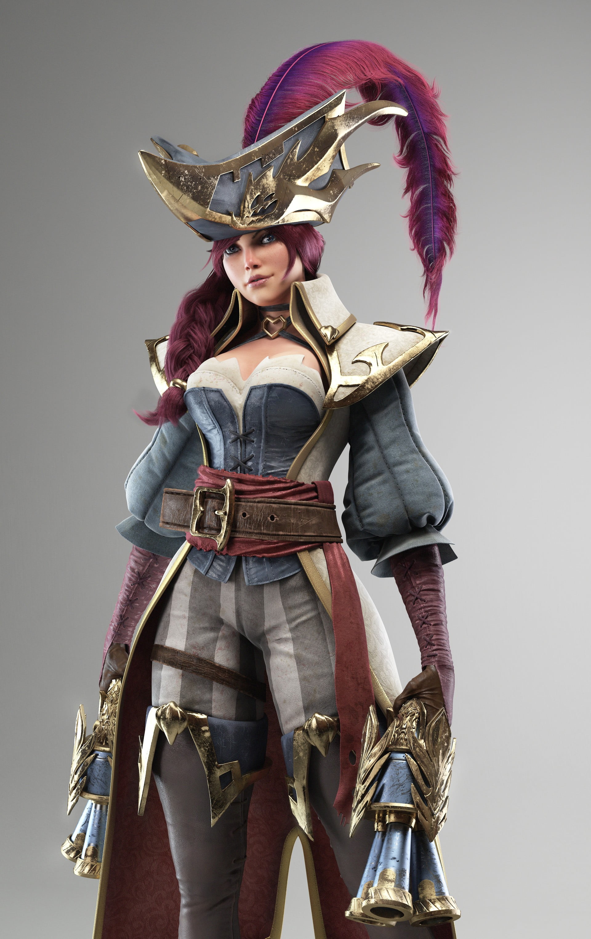 Miss Fortune cosplay costume, 2D, fan art, League of Legends