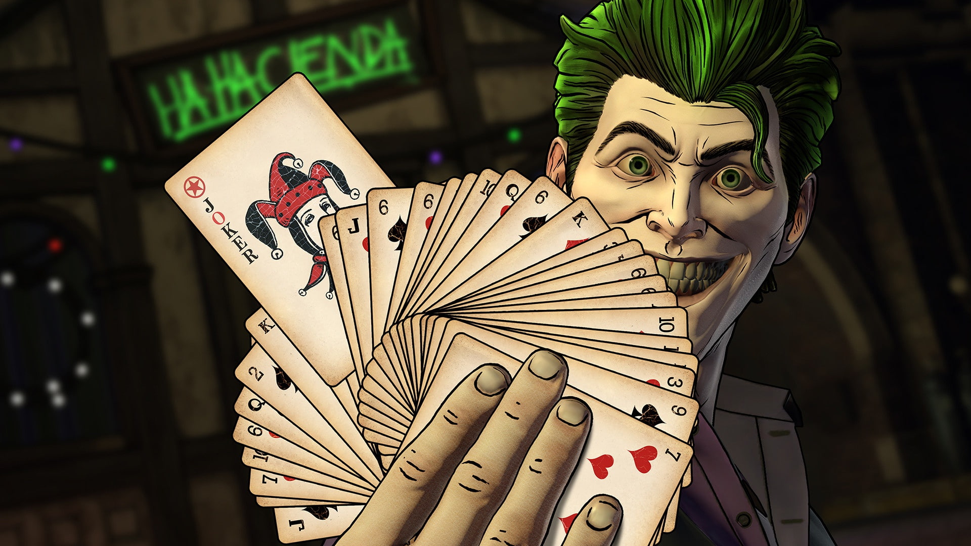 The game, Look, Card, Smile, Joker, Villain, DC Comics, Telltale Games