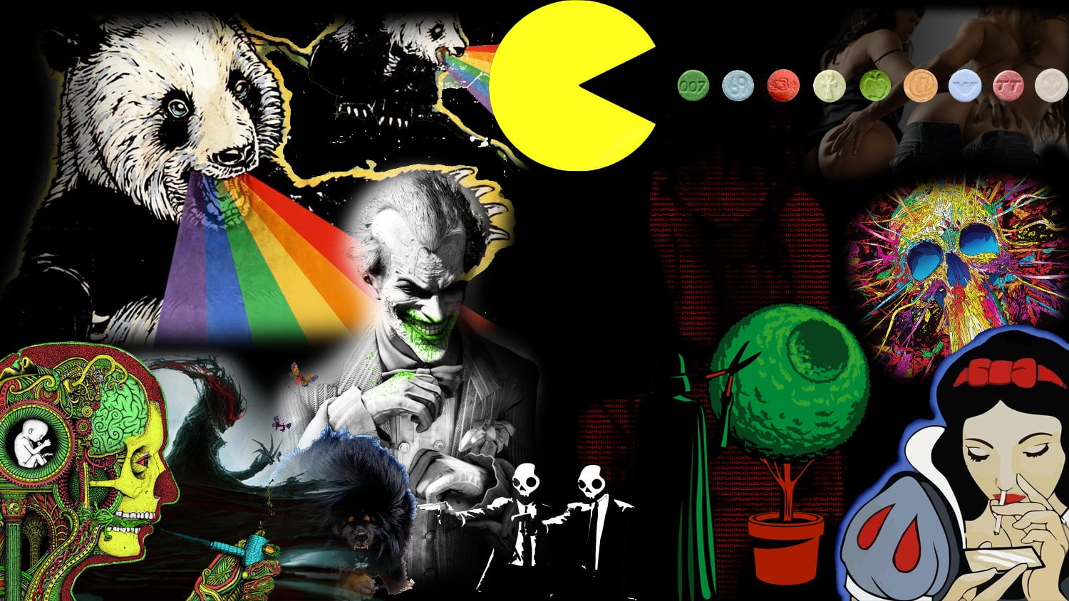 psychedelic, multi colored, representation, art and craft, human representation
