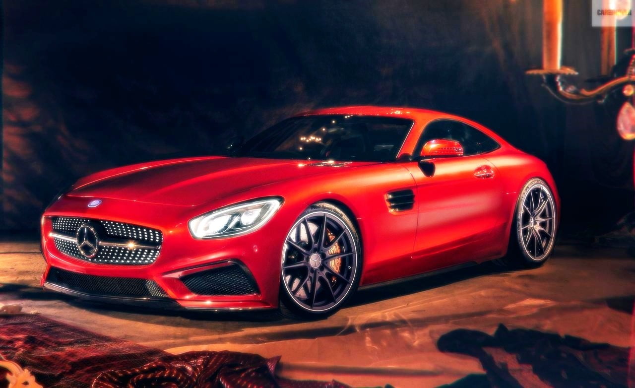 red Mercedes-Benz sports coupe, GT, car, Mercedes-AMG GT, motor vehicle
