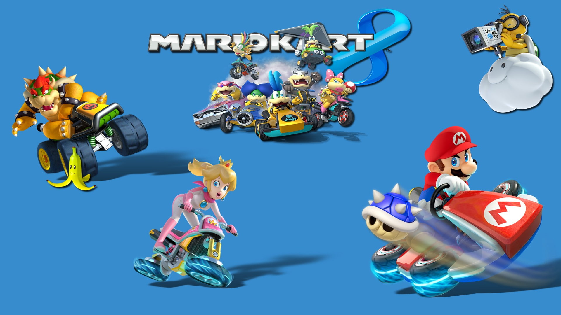 Mario Kart 8, video games, Toad (character), Mario Bros., Princess Peach