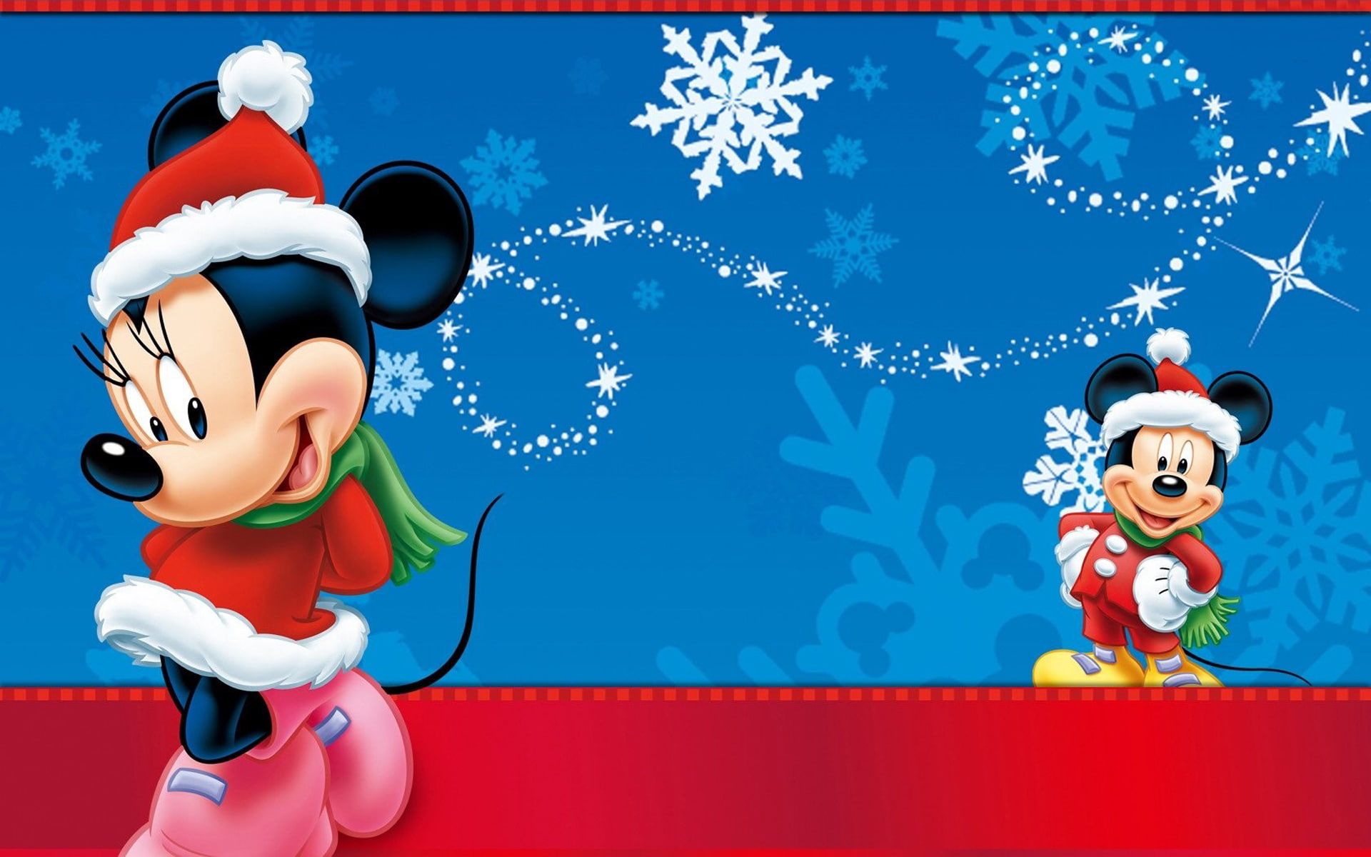 Minnie And  Mickey  Mouse Christmas Wallpaper Hd