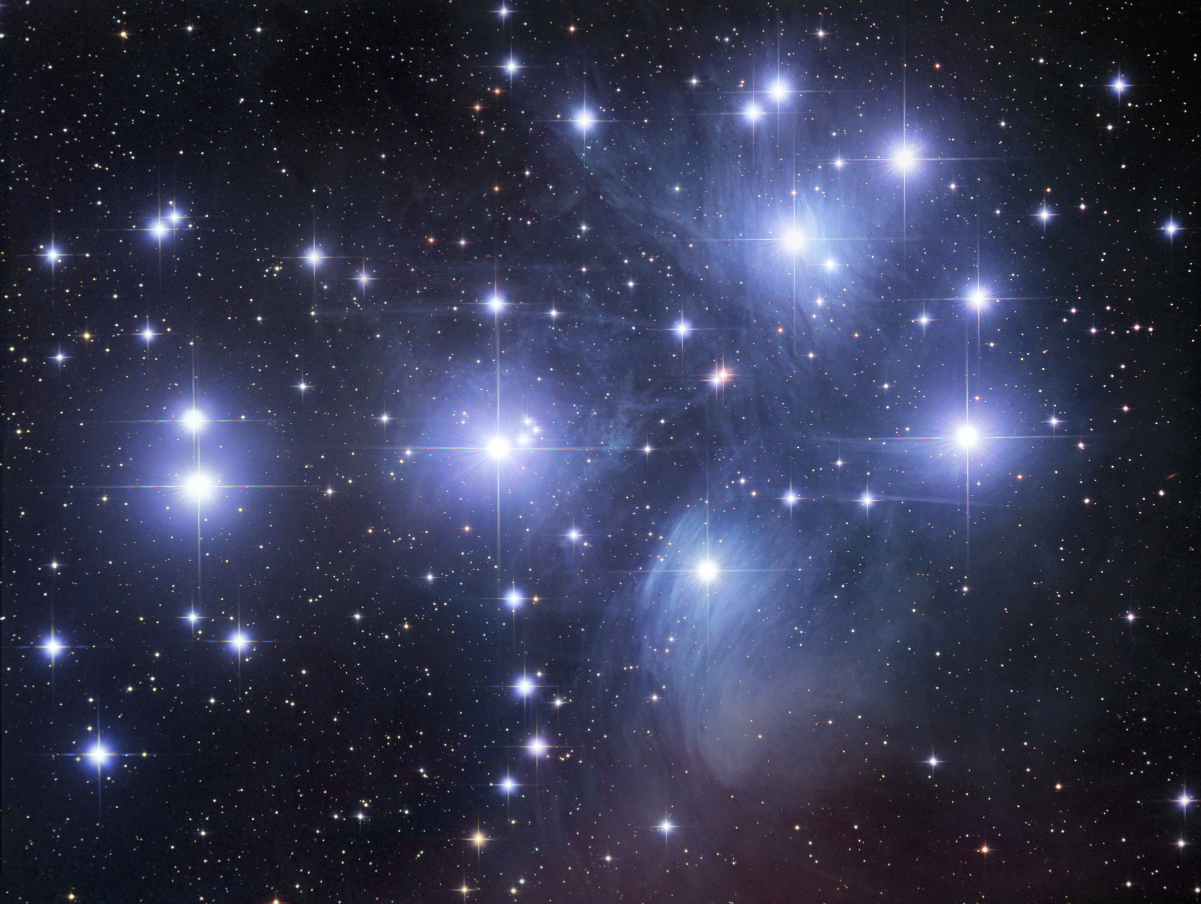 space, stars, nebula, the Pleiades