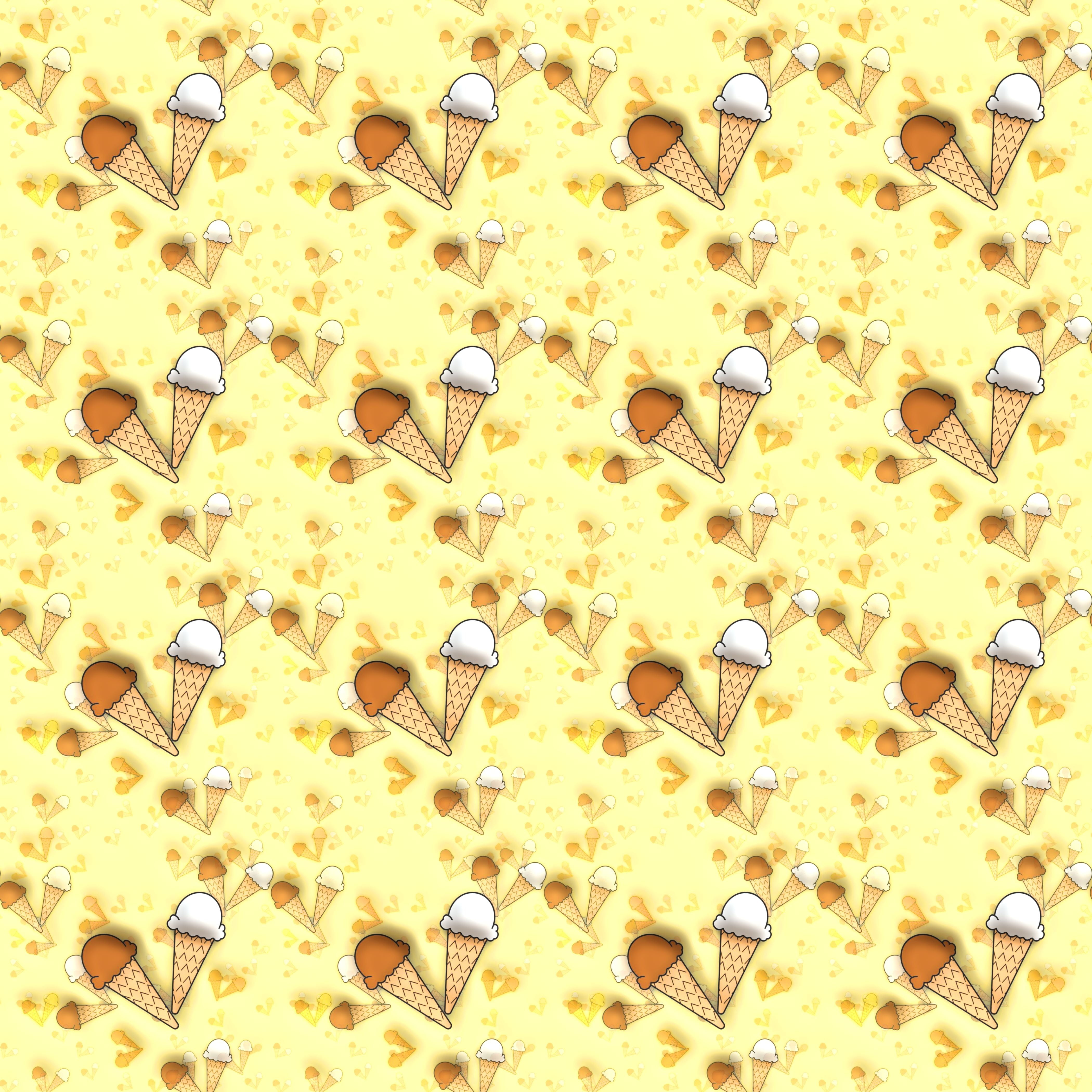 pattern, texture, ice cream, yellow, full frame, backgrounds