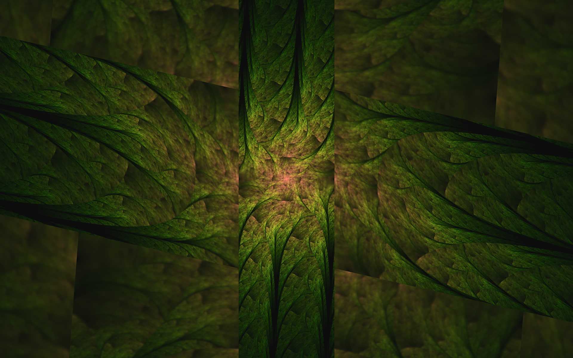 abstract, fractal, digital art, green color, growth, plant