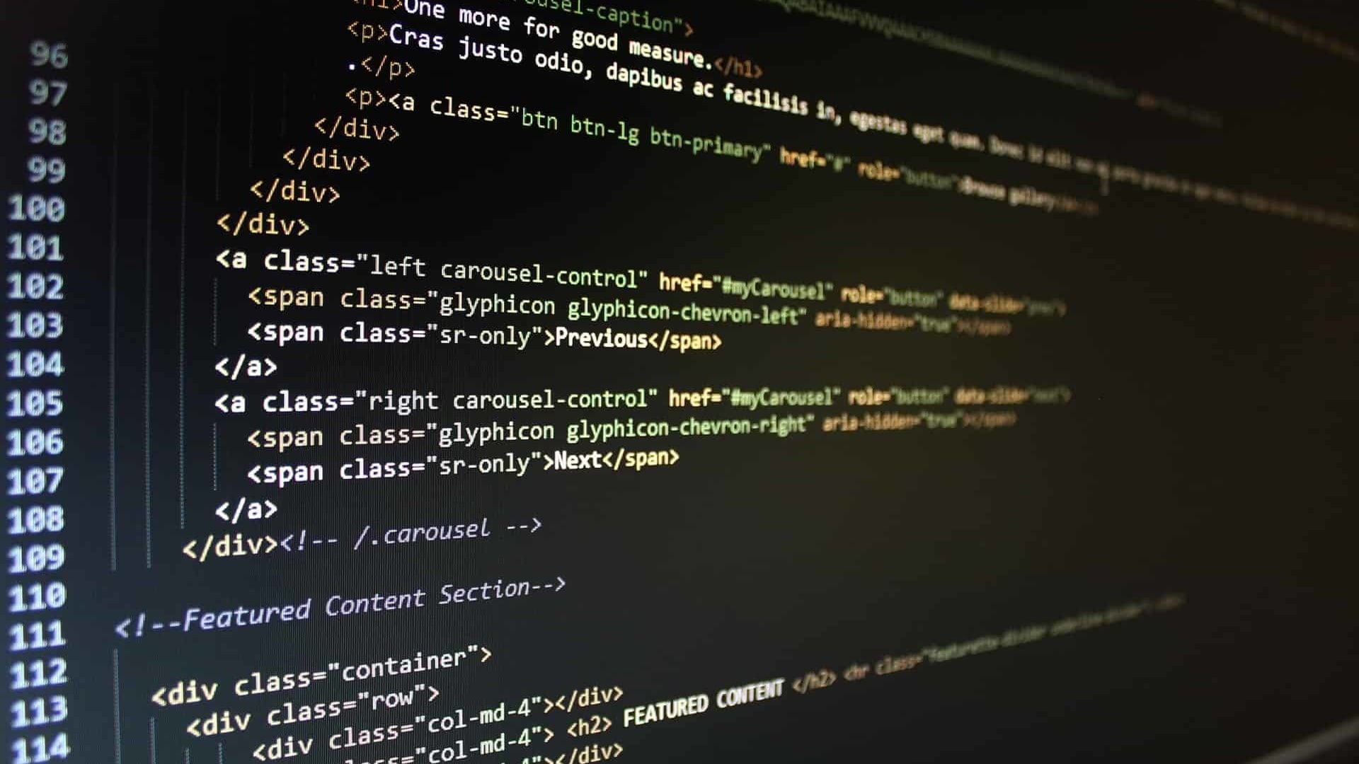 syntax highlighting, computer, HTML, CSS, Computer screen, code