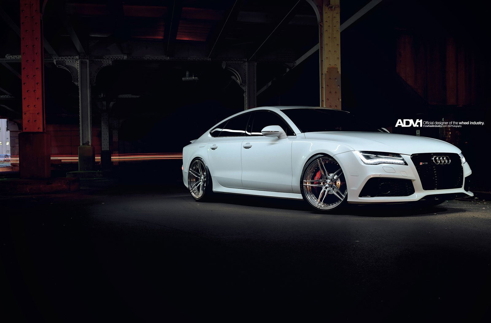 adv1, audi, coupe, rs7, tuning, wheels, white