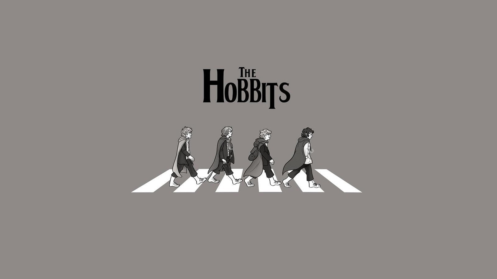 The Beatles, minimalism, monochrome, The Lord of the Rings