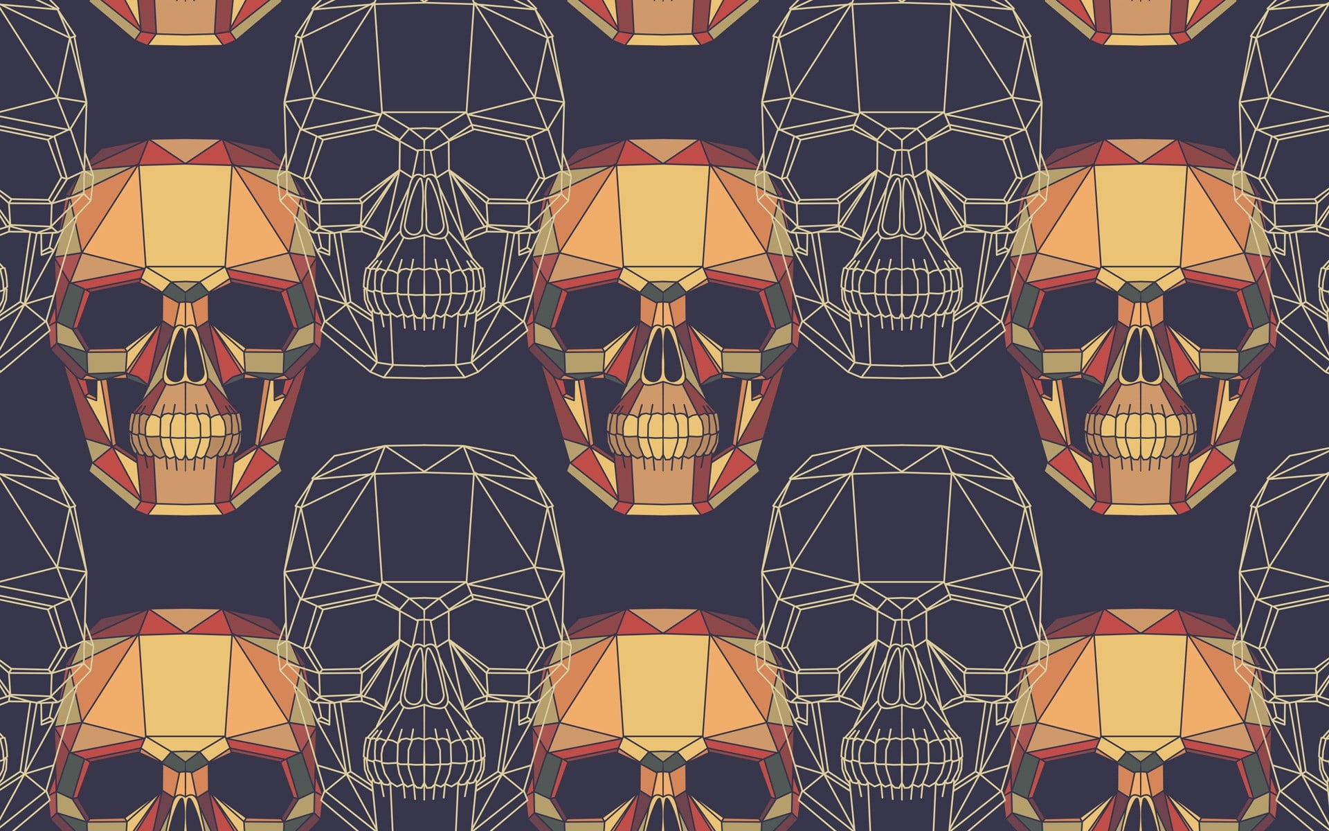 brown and white skull graphic arty, pattern, no people, design
