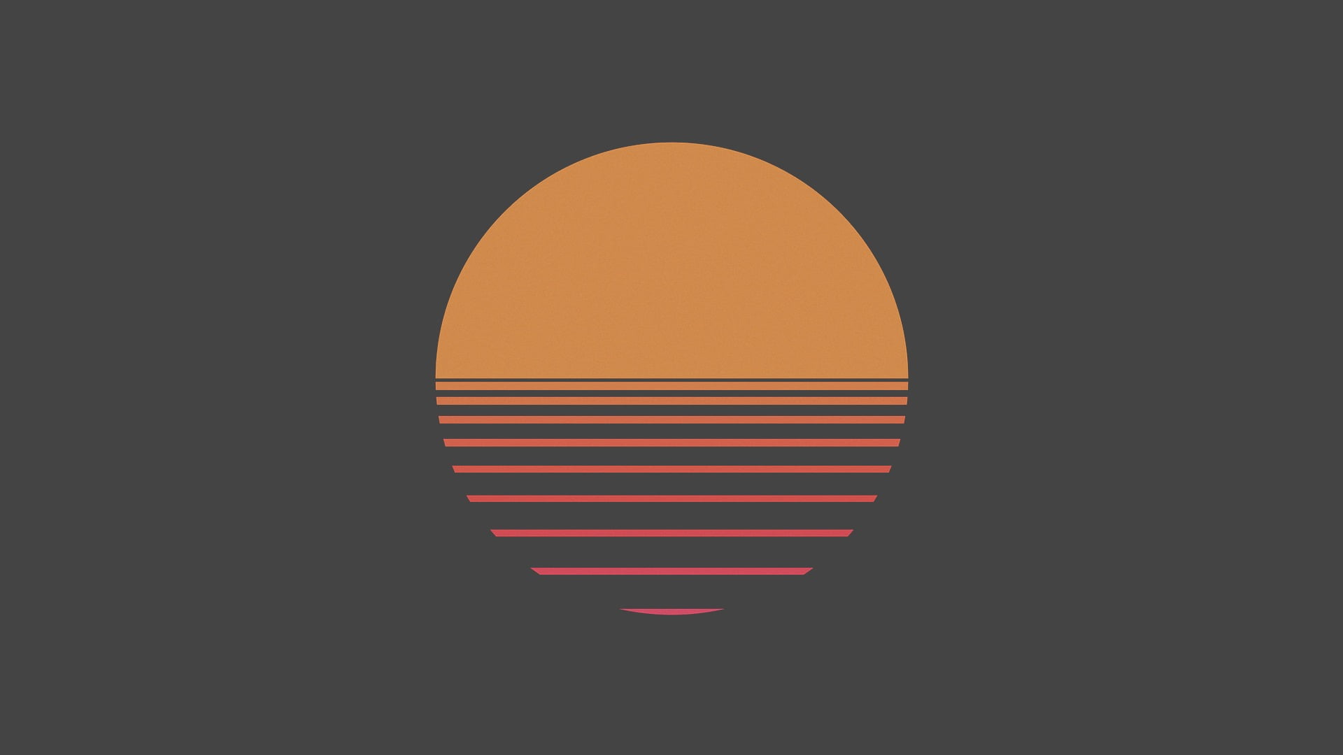 orange, black, and red striped logo, digital art, minimalism