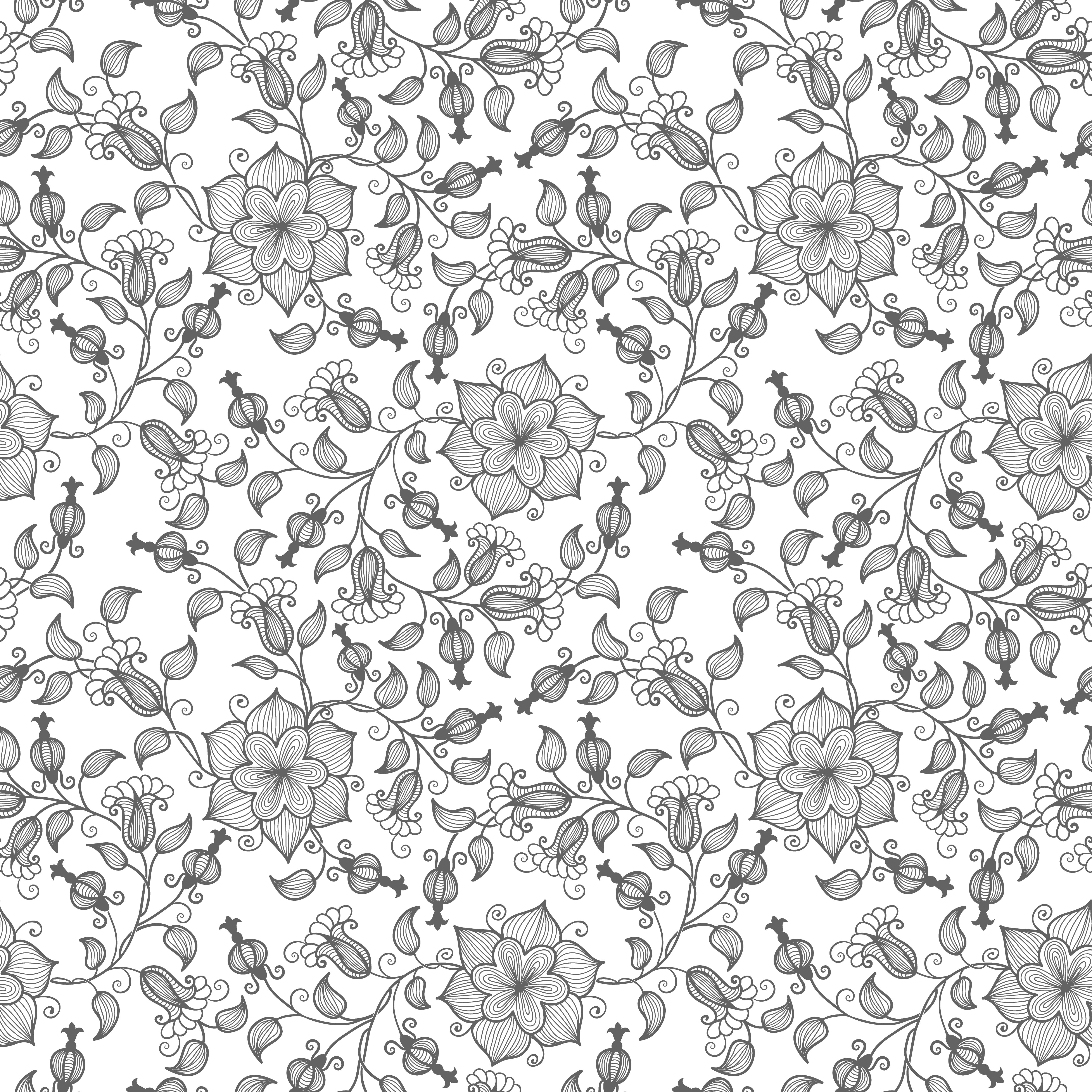 flowers, pattern, vector, texture