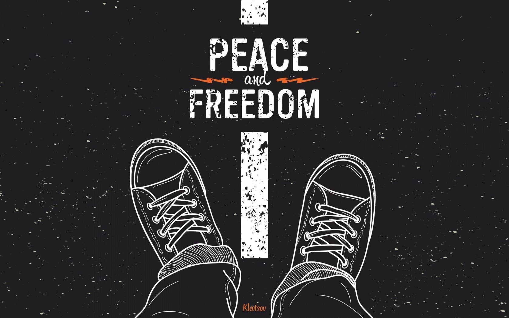 Peace and Freedom wallpaper, artwork, typography, low section